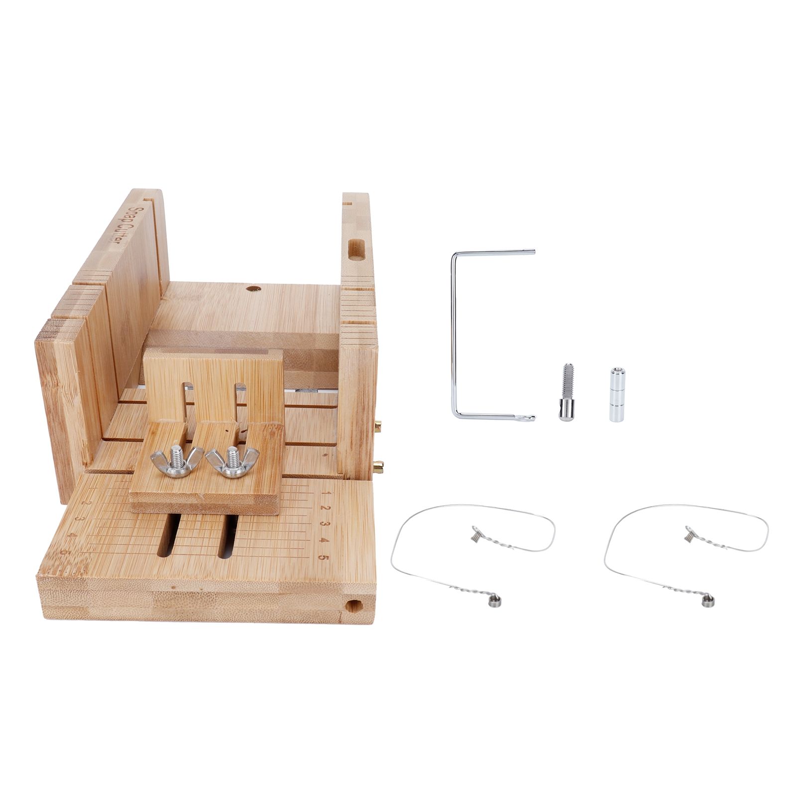 Practical Adjustable Bamboo Soap Cutter Bread Cutter Mold DIY Soap Cutting Tool