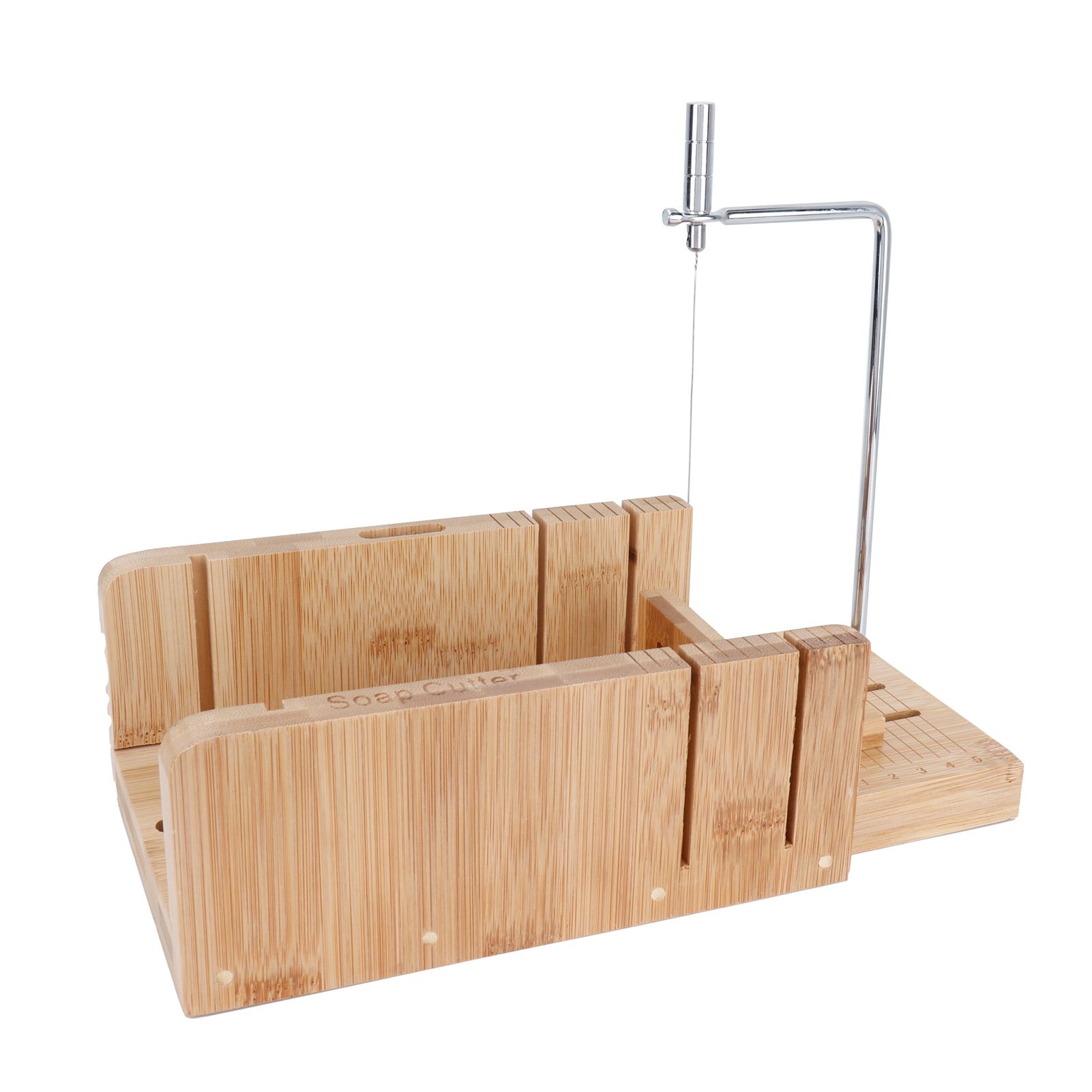 Practical Adjustable Bamboo Soap Cutter Bread Cutter Mold DIY Soap Cutting Tool view 4
