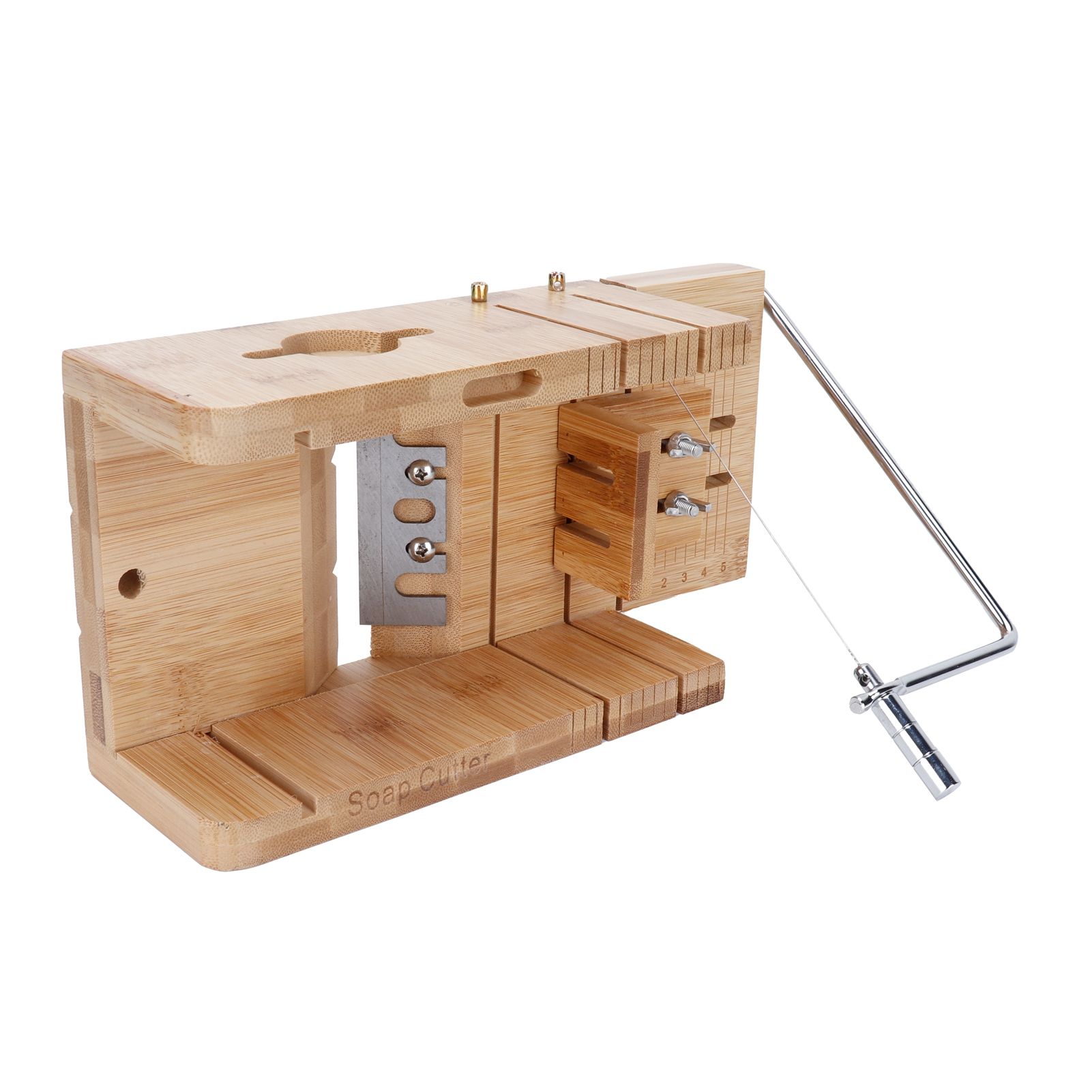 Practical Adjustable Bamboo Soap Cutter Bread Cutter Mold DIY Soap Cutting Tool view 8