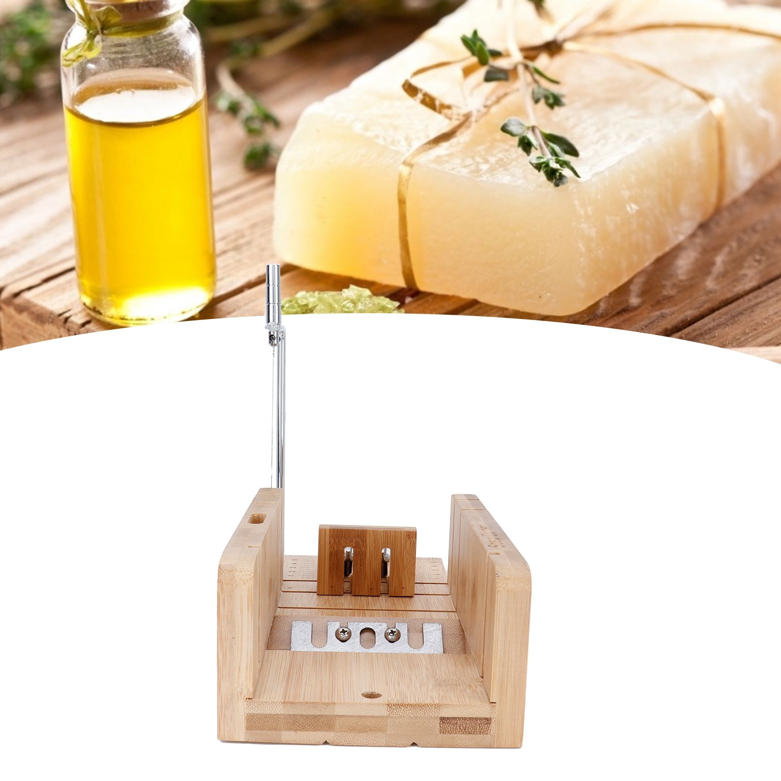 Practical Adjustable Bamboo Soap Cutter Bread Cutter Mold DIY Soap Cutting Tool view 12