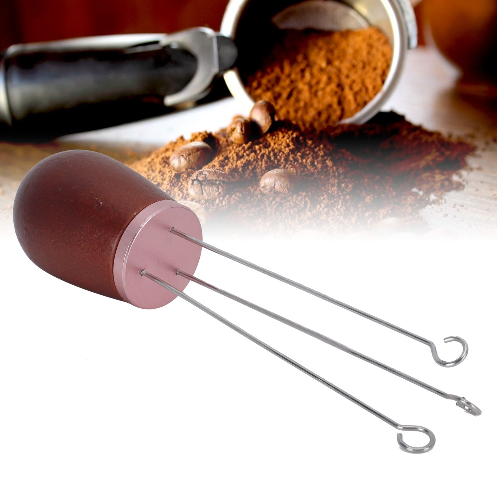 Needle Type Coffee Wooden Powder Dispenser Coffee Stirrer with Handle for view 12