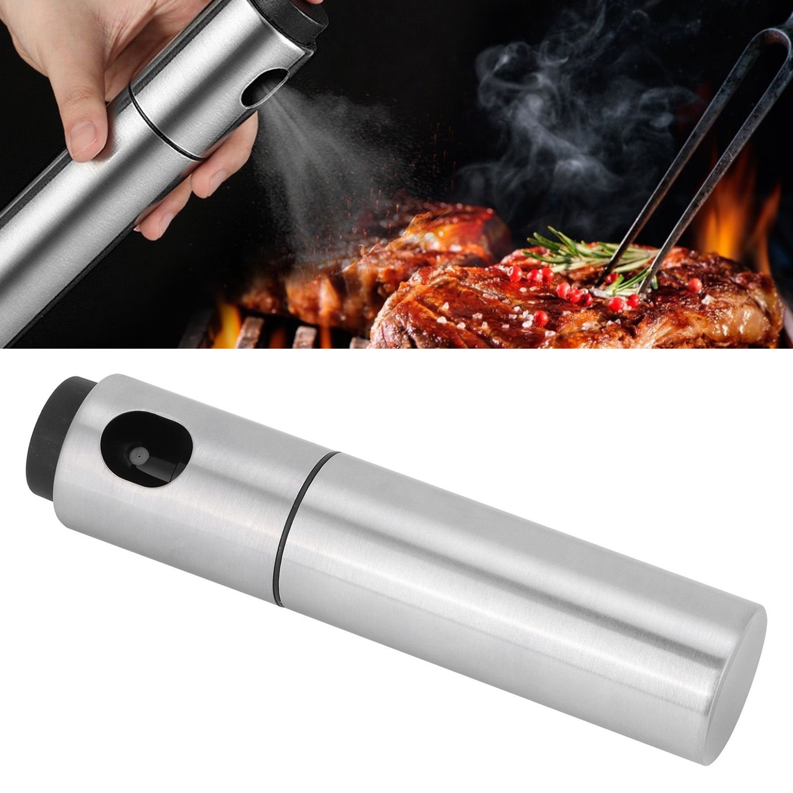 135ml Olive Oil Sprayer Dispenser Stainless Steel Seasoning Vinegar Spray view 12