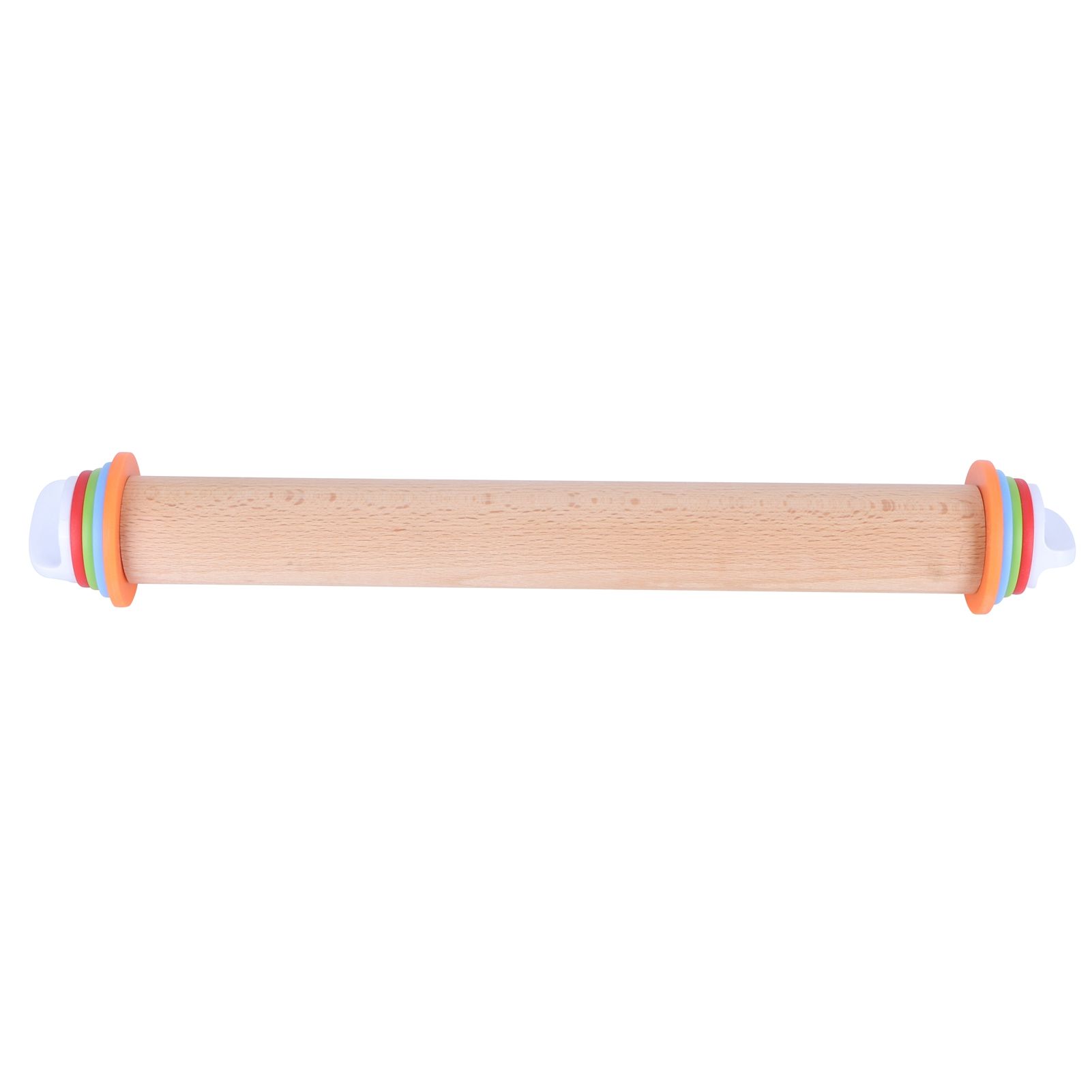 Adjustable Beech and PP Rolling Pin with Detachable Ring for Cake Egg Tart view 3