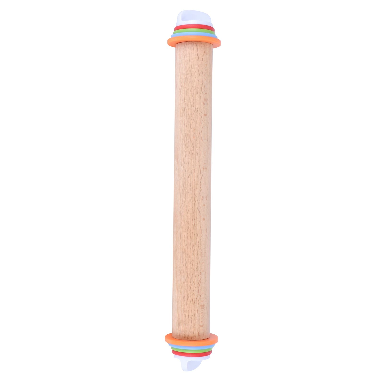 Adjustable Beech and PP Rolling Pin with Detachable Ring for Cake Egg Tart view 4