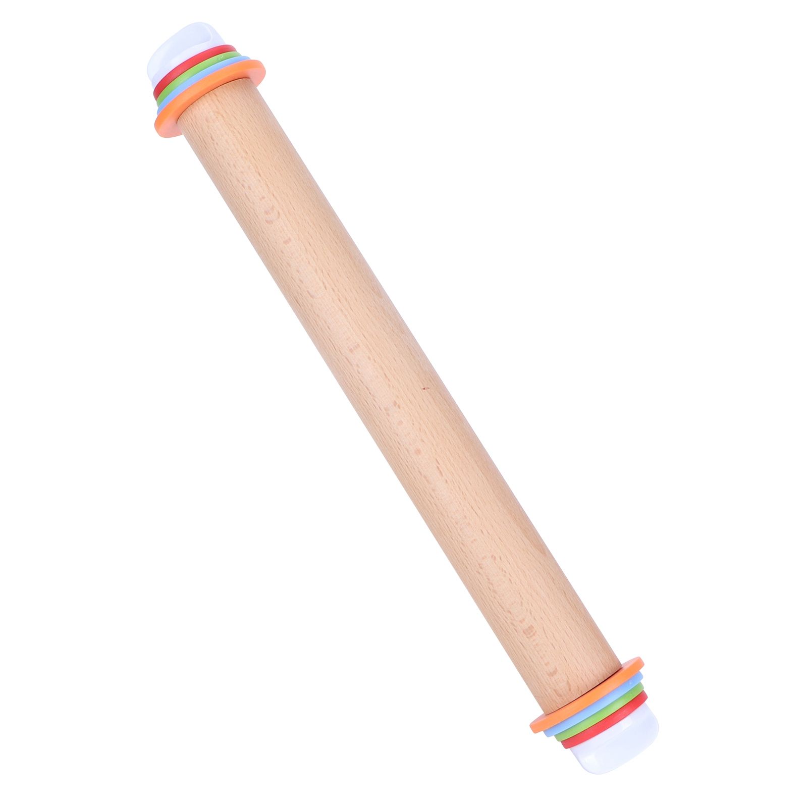 Adjustable Beech and PP Rolling Pin with Detachable Ring for Cake Egg Tart view 5