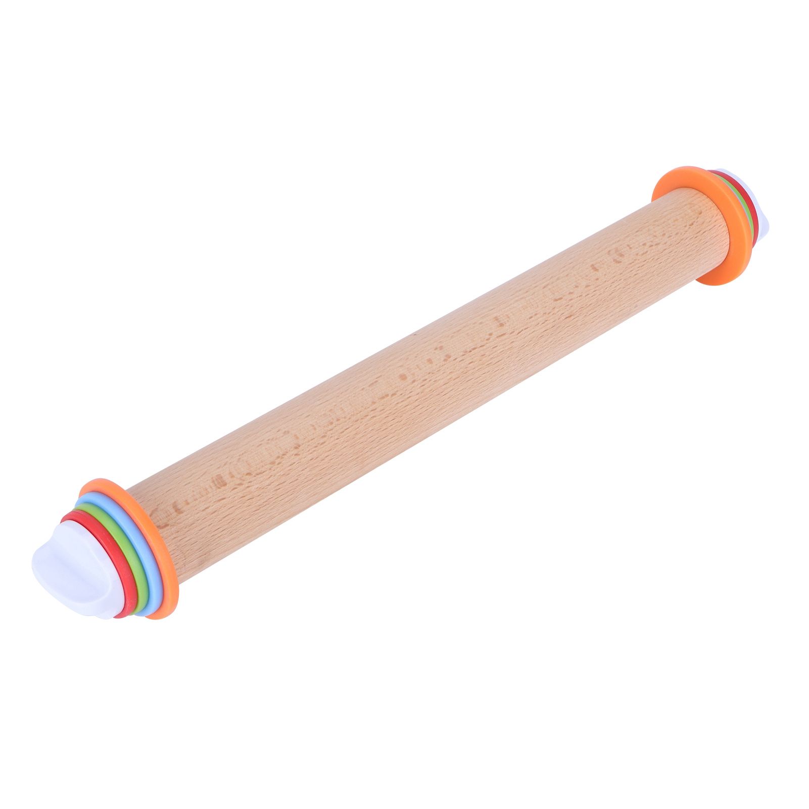 Adjustable Beech and PP Rolling Pin with Detachable Ring for Cake Egg Tart view 10