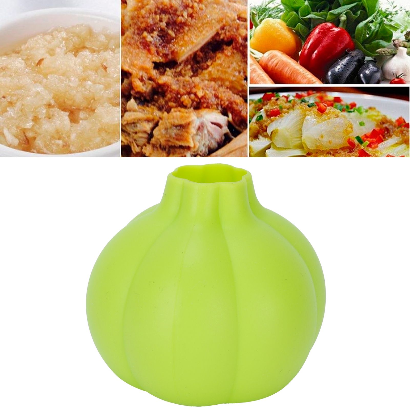 Green Silicone Garlic Peeler Food Grade Soft Material Peeling Tool for Home view 11
