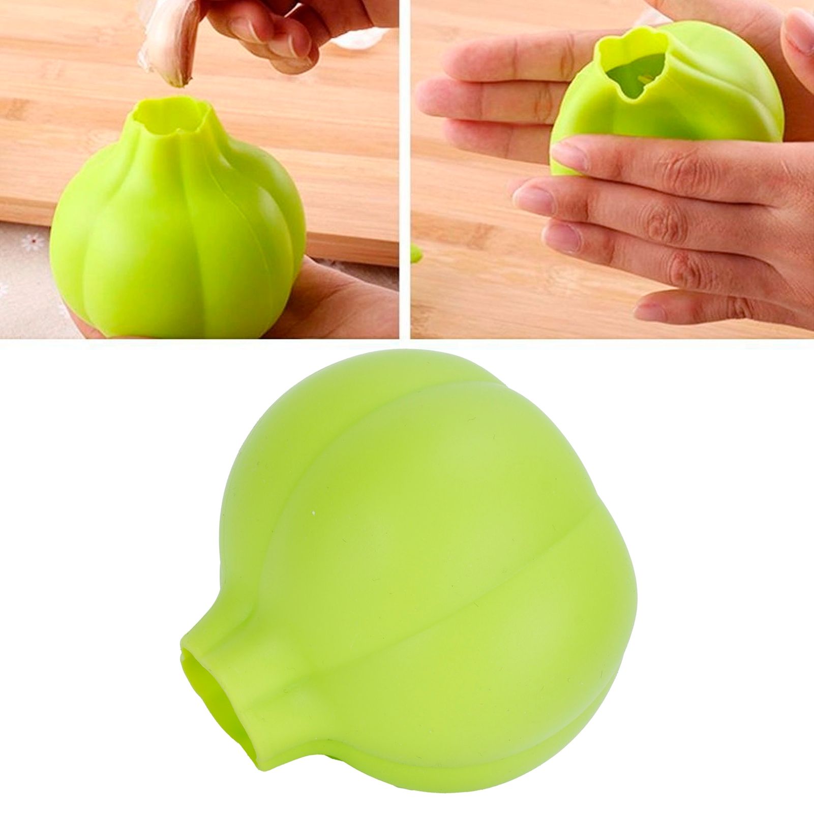 Green Silicone Garlic Peeler Food Grade Soft Material Peeling Tool for Home view 12