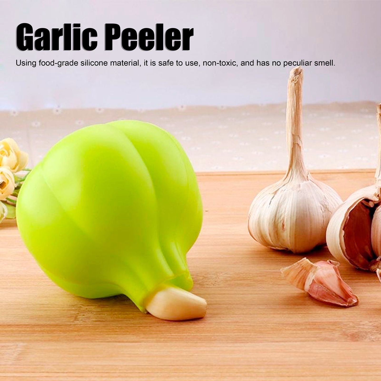 Green Silicone Garlic Peeler Food Grade Soft Material Peeling Tool for Home view 15