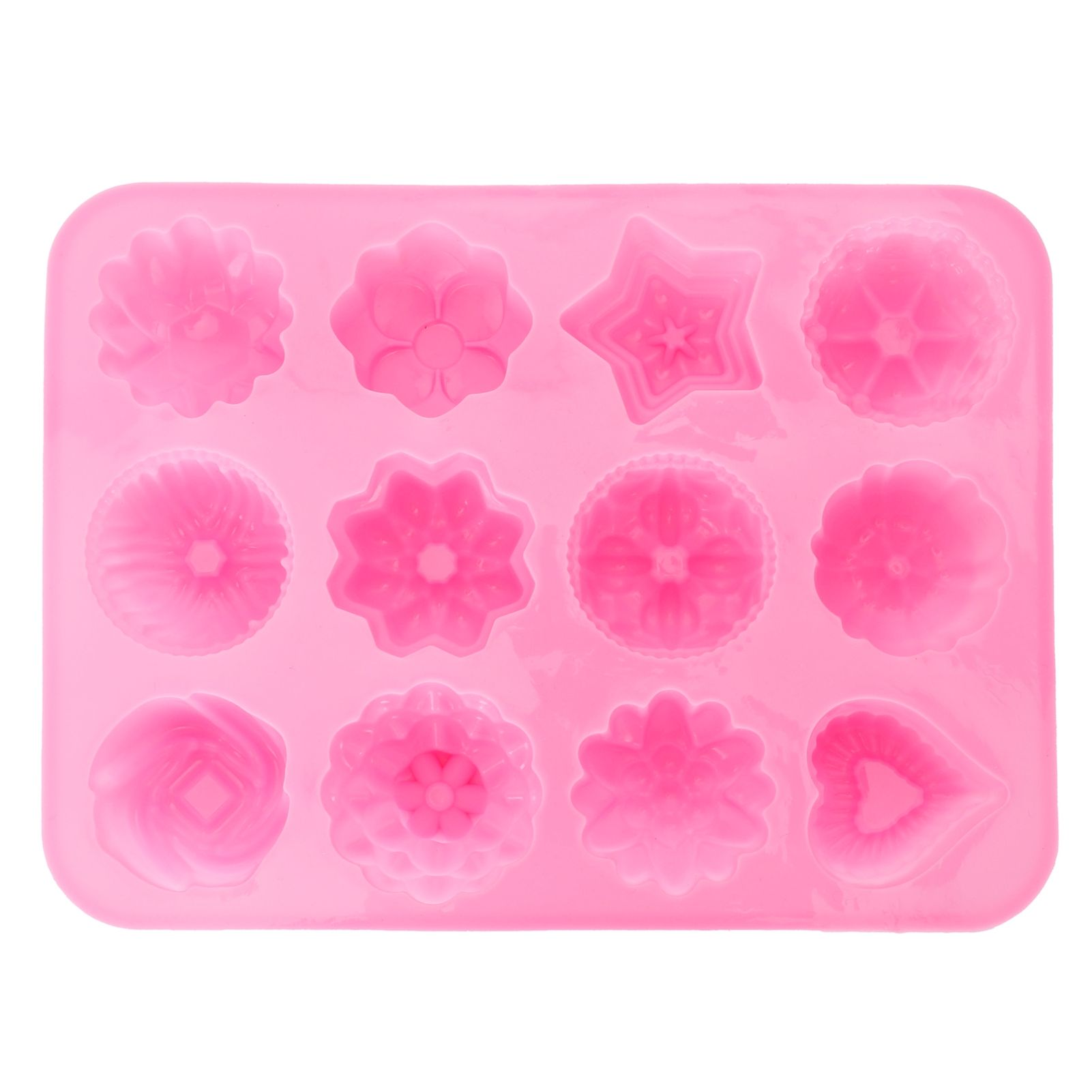12-Grid Silicone Mold DIY Chocolate Cake Pudding Fondant Baking Mould Kitchen