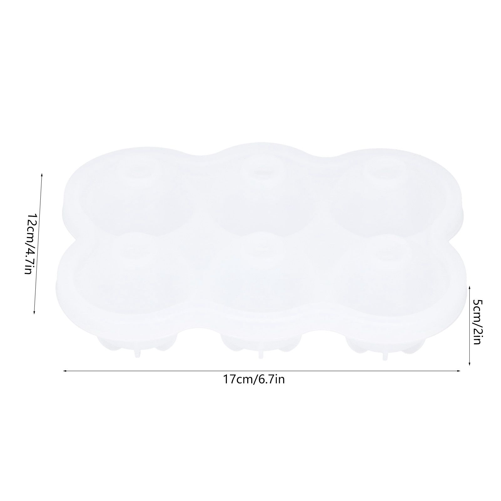 6‑Grid Silicone Ice Ball Mold with Leaking Hole Round Ice Tray for Kitchen view 13
