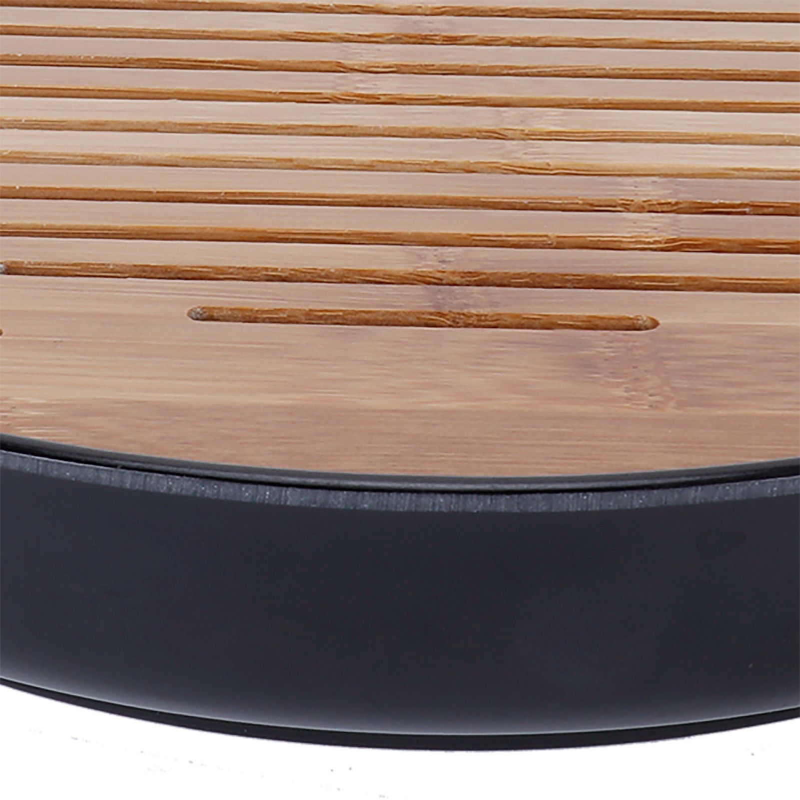 Bamboo Round Tea Tray Teapot Mat Serving Tray Drainage Water Storage Tea Set view 13