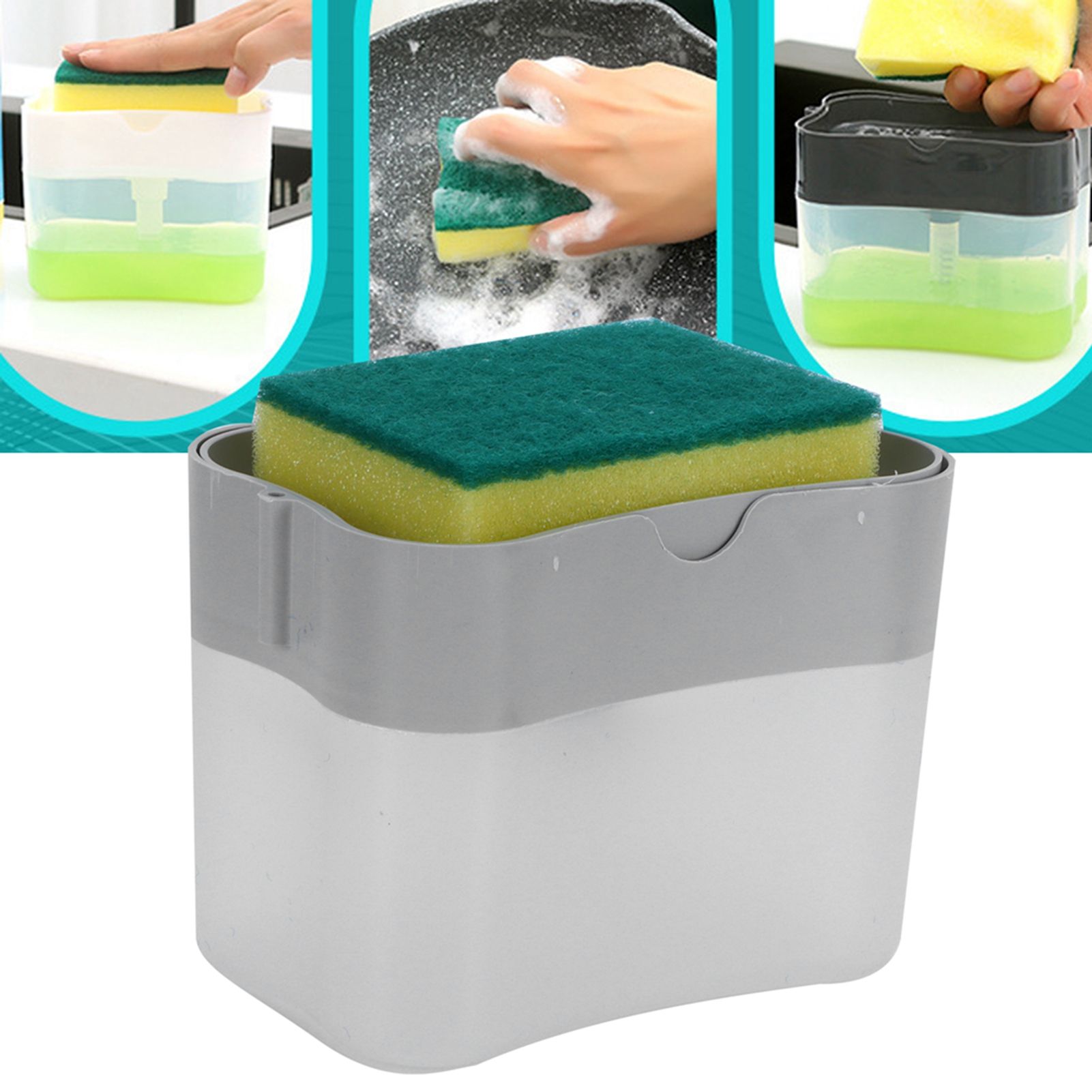 Press Type Soap Box Kitchen Household Detergent Press Dispenser for Home view 11