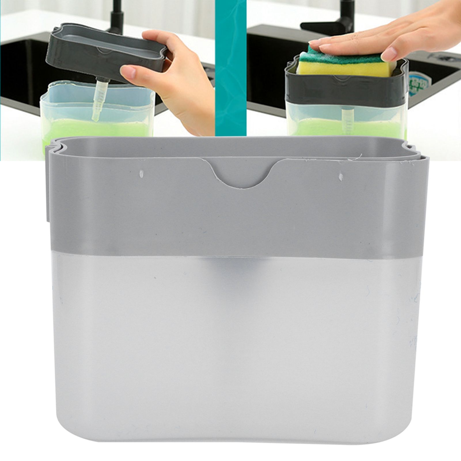 Press Type Soap Box Kitchen Household Detergent Press Dispenser for Home view 12