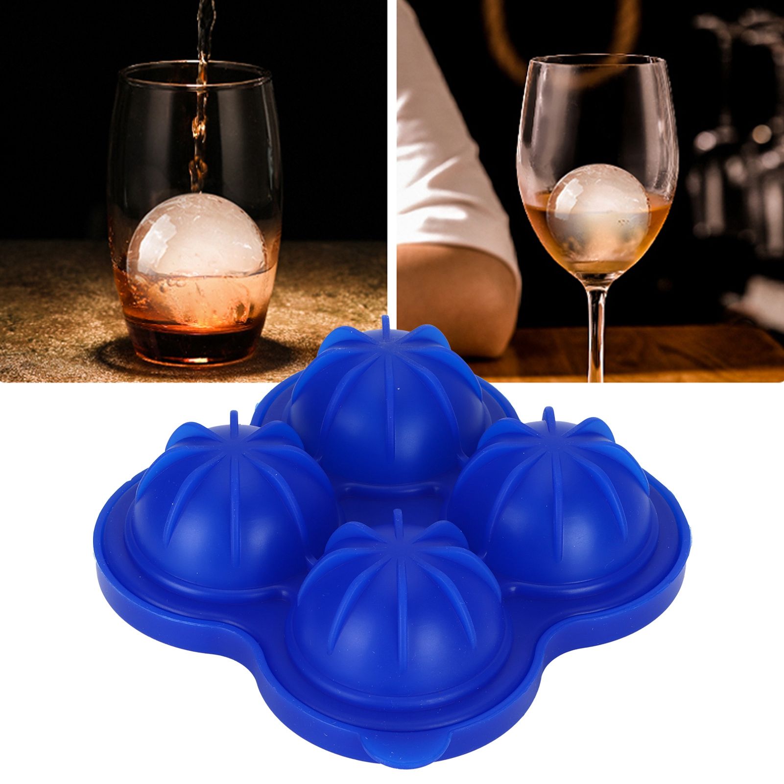 4 Hole Ice Cubes Mold Silicone Ice Ball Maker Mould Tray for Home Kitchen view 11