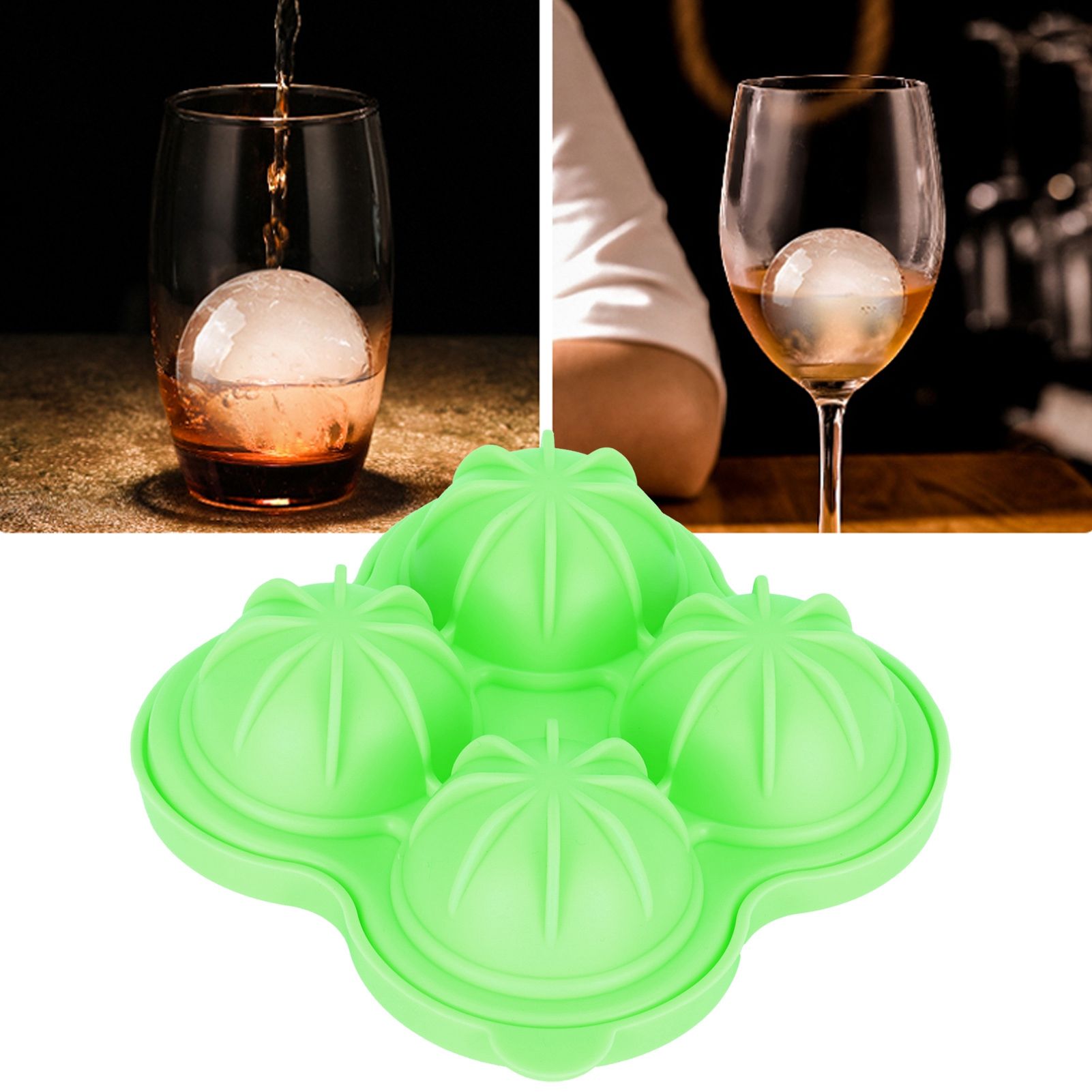 4 Hole Ice Cubes Mold Silicone Ice Ball Maker Mould Tray for Home Kitchen view 11