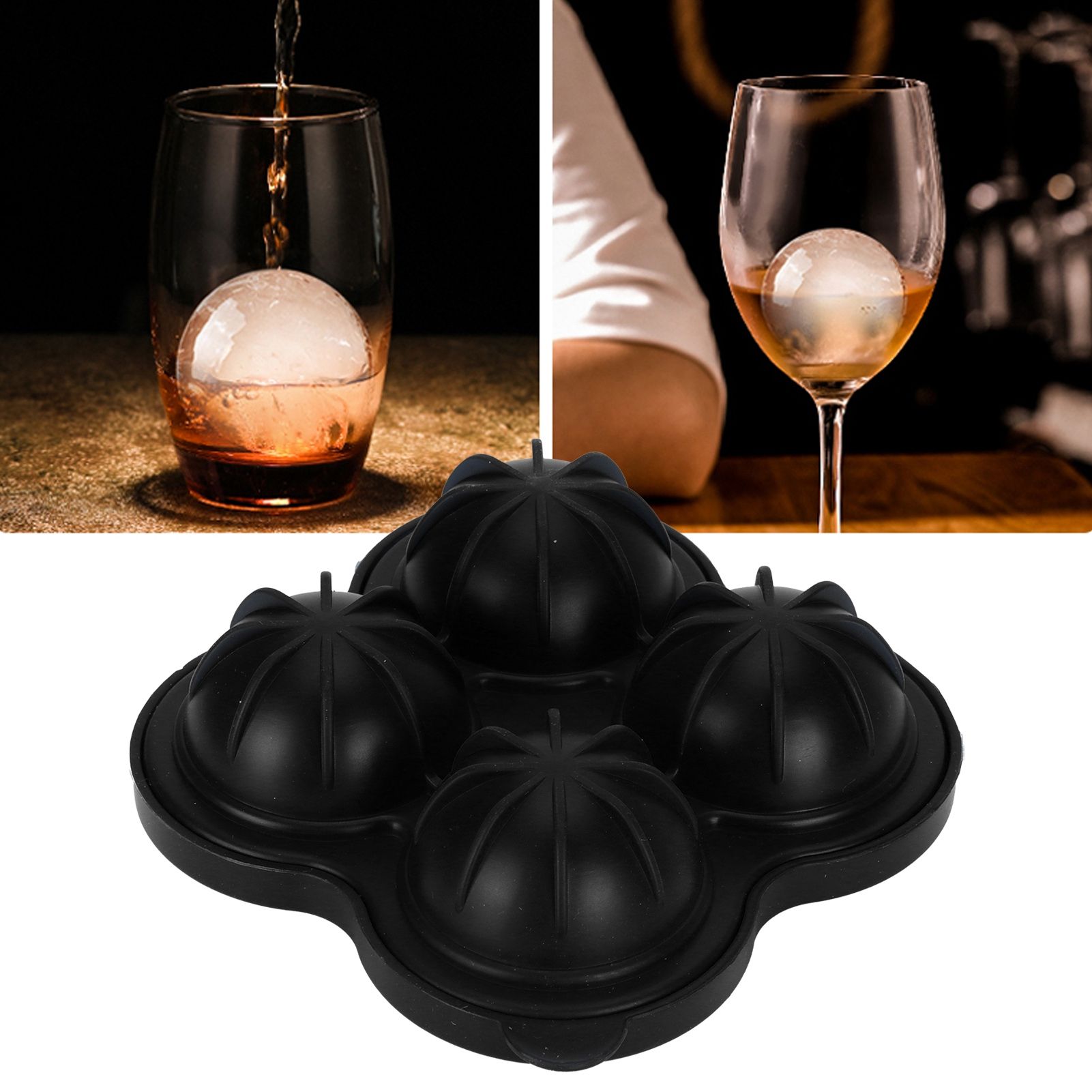4 Hole Ice Cubes Mold Silicone Ice Ball Maker Mould Tray for Home Kitchen view 12