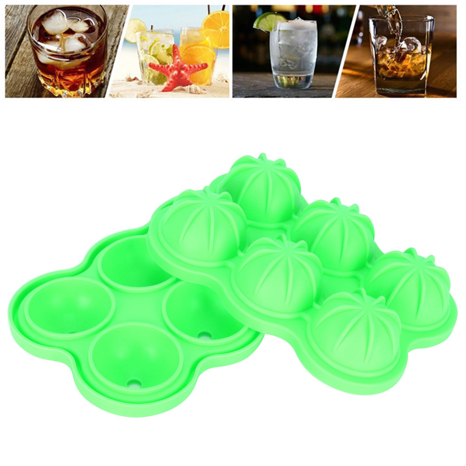 6-Grid Ice Ball Maker Reusable Silicone Ice Ball Mold Tray for Home Kitchen view 12