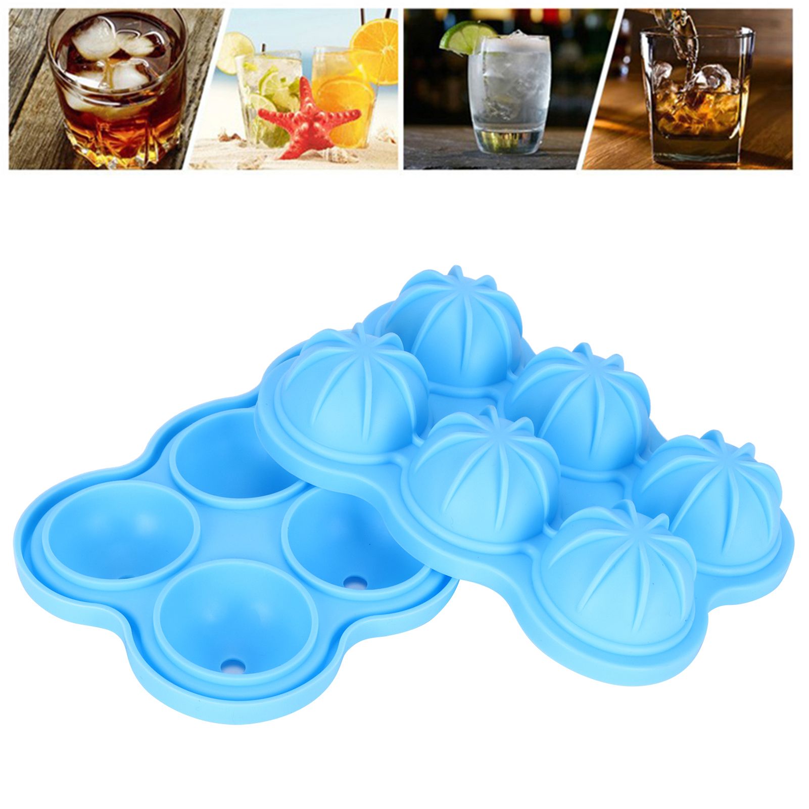 6-Grid Ice Ball Maker Reusable Silicone Ice Ball Mold Tray for Home Kitchen view 12