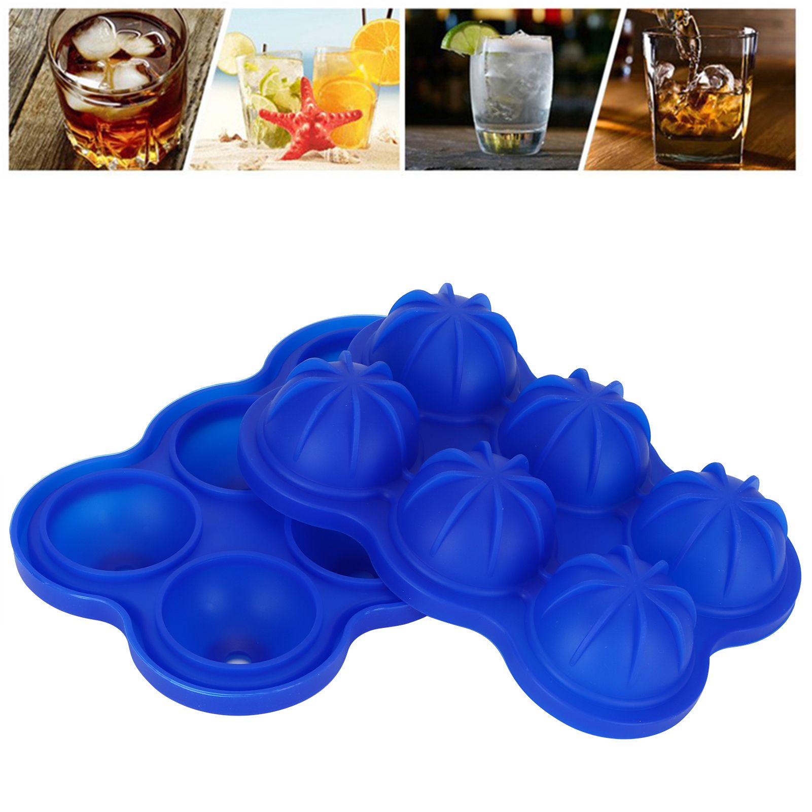 6-Grid Ice Ball Maker Reusable Silicone Ice Ball Mold Tray for Home Kitchen view 12