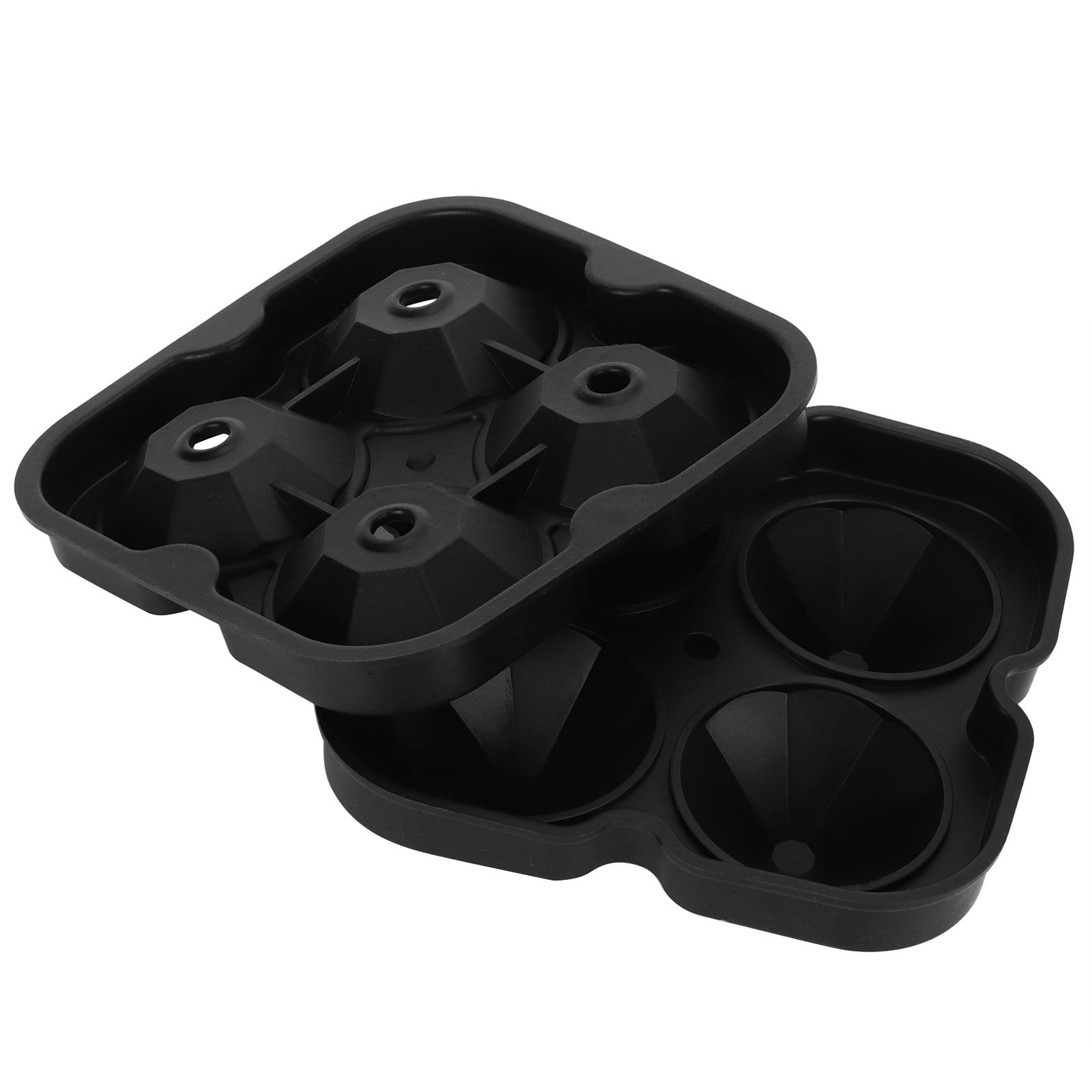 4Grid Ice Mold Reusable DiamondShape Ice Cubes Maker Tray Home Kitchen — image 1