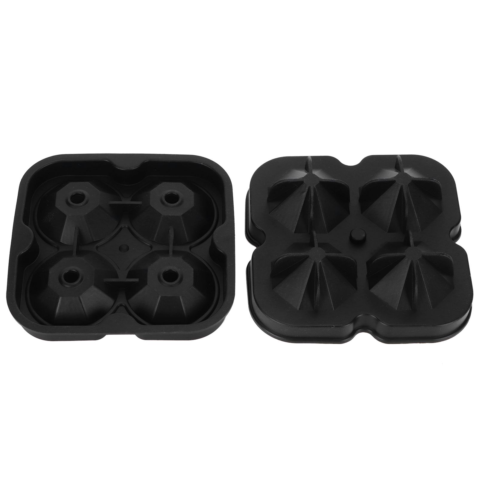 4Grid Ice Mold Reusable DiamondShape Ice Cubes Maker Tray Home Kitchen view 6