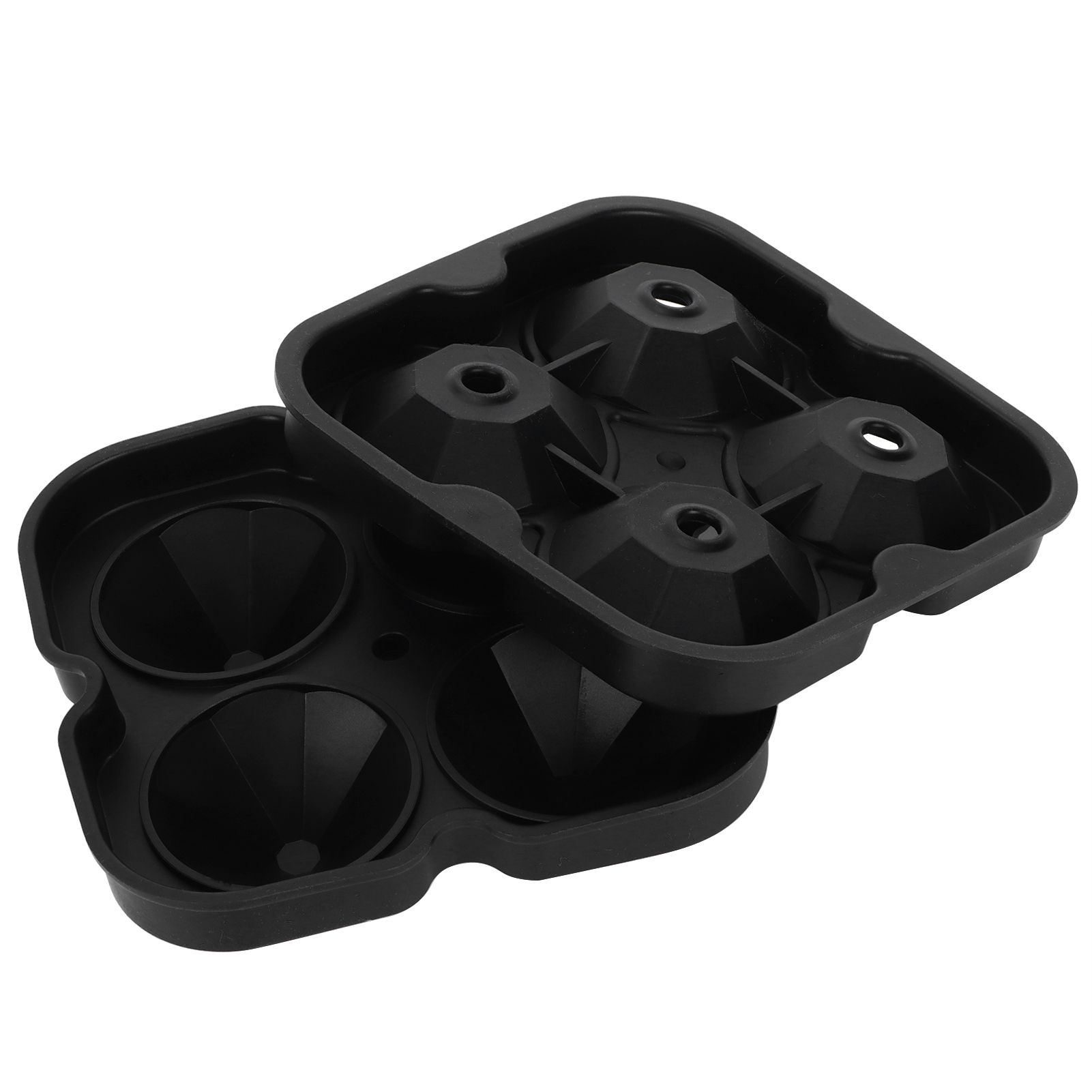 4Grid Ice Mold Reusable DiamondShape Ice Cubes Maker Tray Home Kitchen view 9