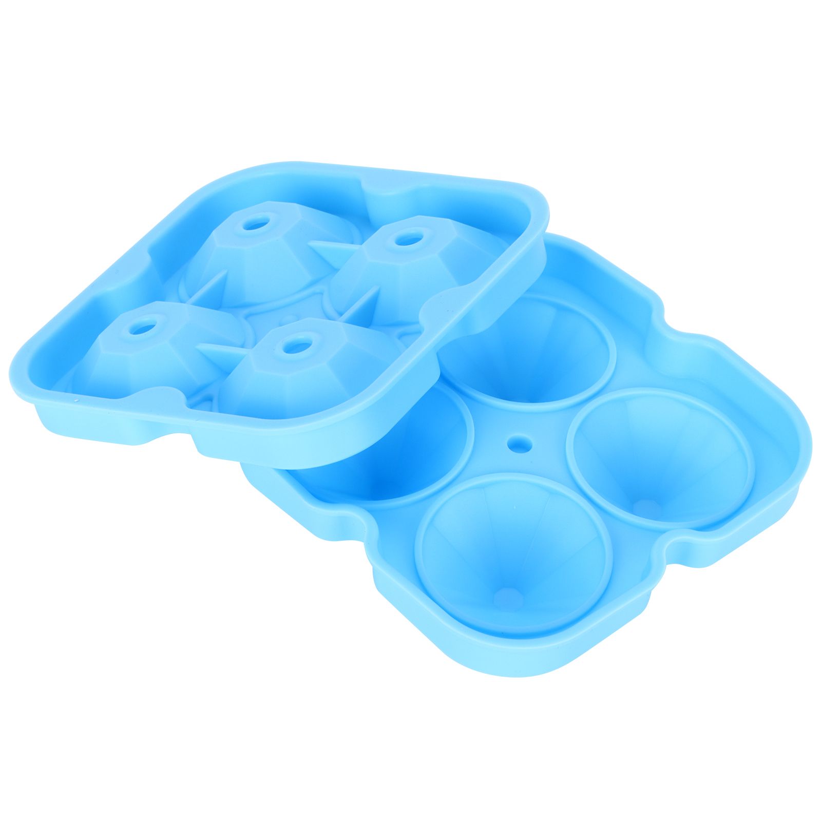 4Grid Ice Mold Reusable DiamondShape Ice Cubes Maker Tray Home Kitchen — image 1
