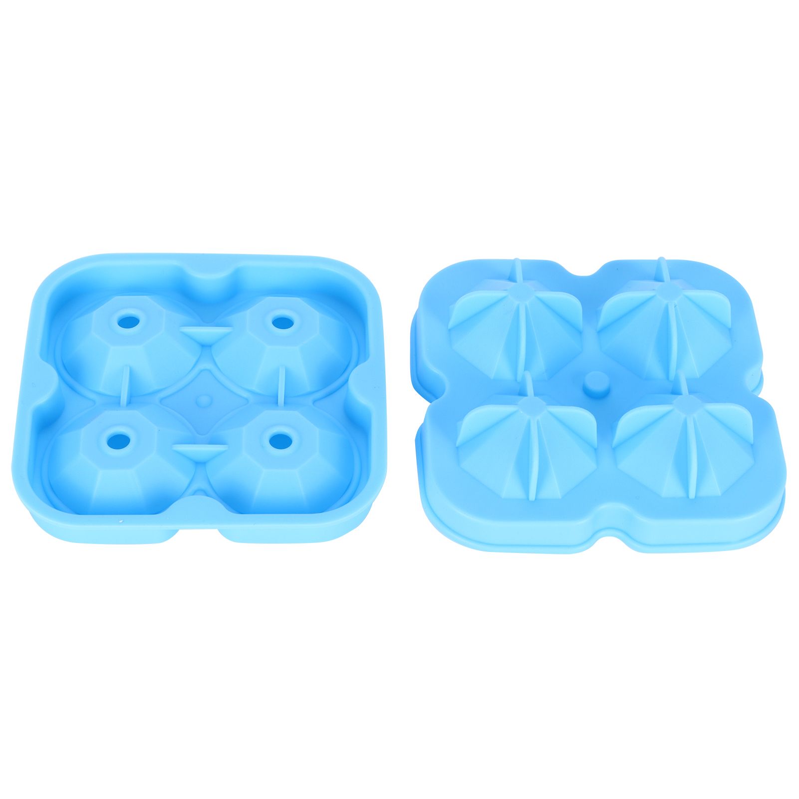 4Grid Ice Mold Reusable DiamondShape Ice Cubes Maker Tray Home Kitchen view 3