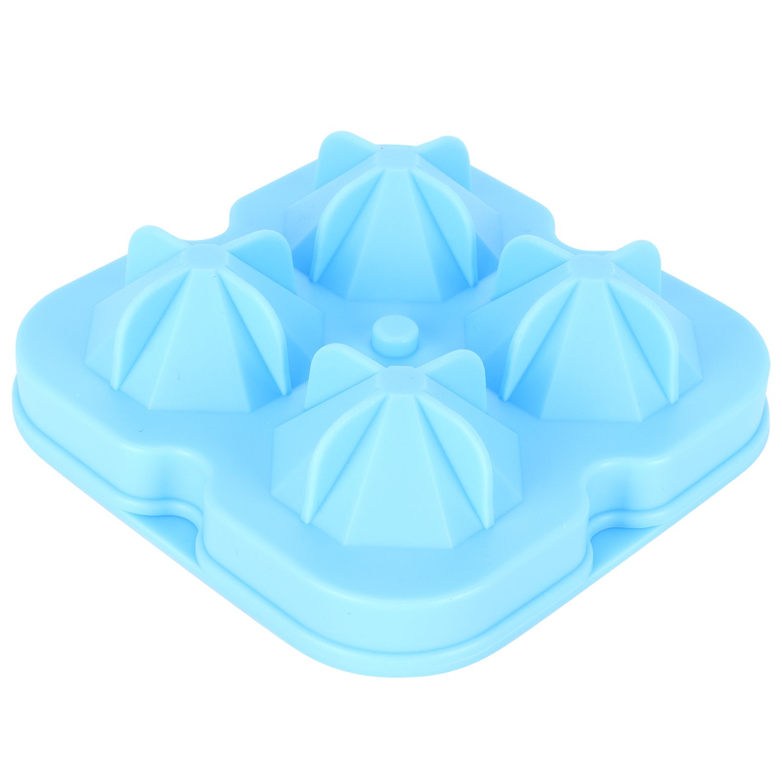 4Grid Ice Mold Reusable DiamondShape Ice Cubes Maker Tray Home Kitchen view 4