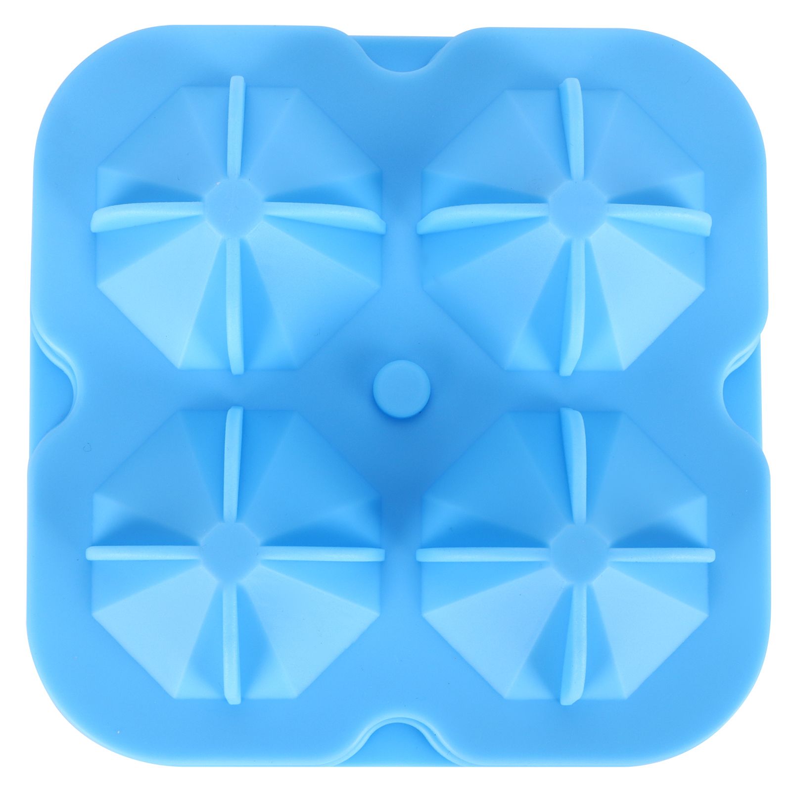 4Grid Ice Mold Reusable DiamondShape Ice Cubes Maker Tray Home Kitchen view 8