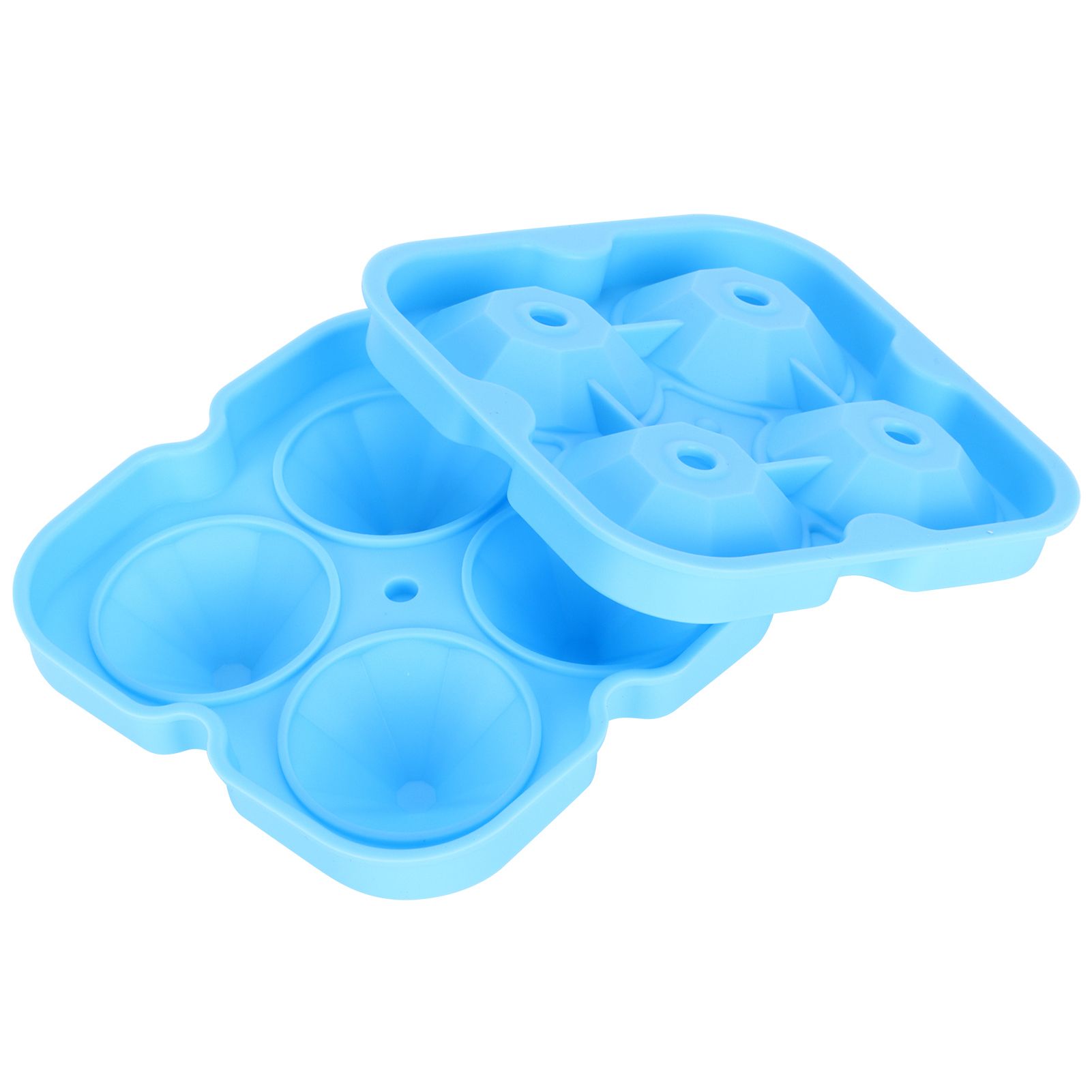 4Grid Ice Mold Reusable DiamondShape Ice Cubes Maker Tray Home Kitchen view 9