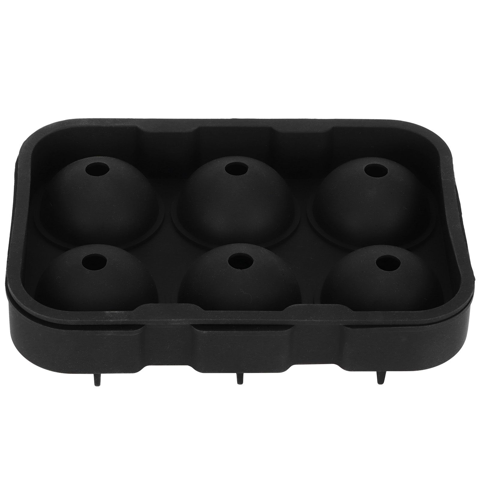 6-Grid Ice Ball Maker Black Reusable Ice Ball Mold for Beer Cocktail Wine Beverage view 3