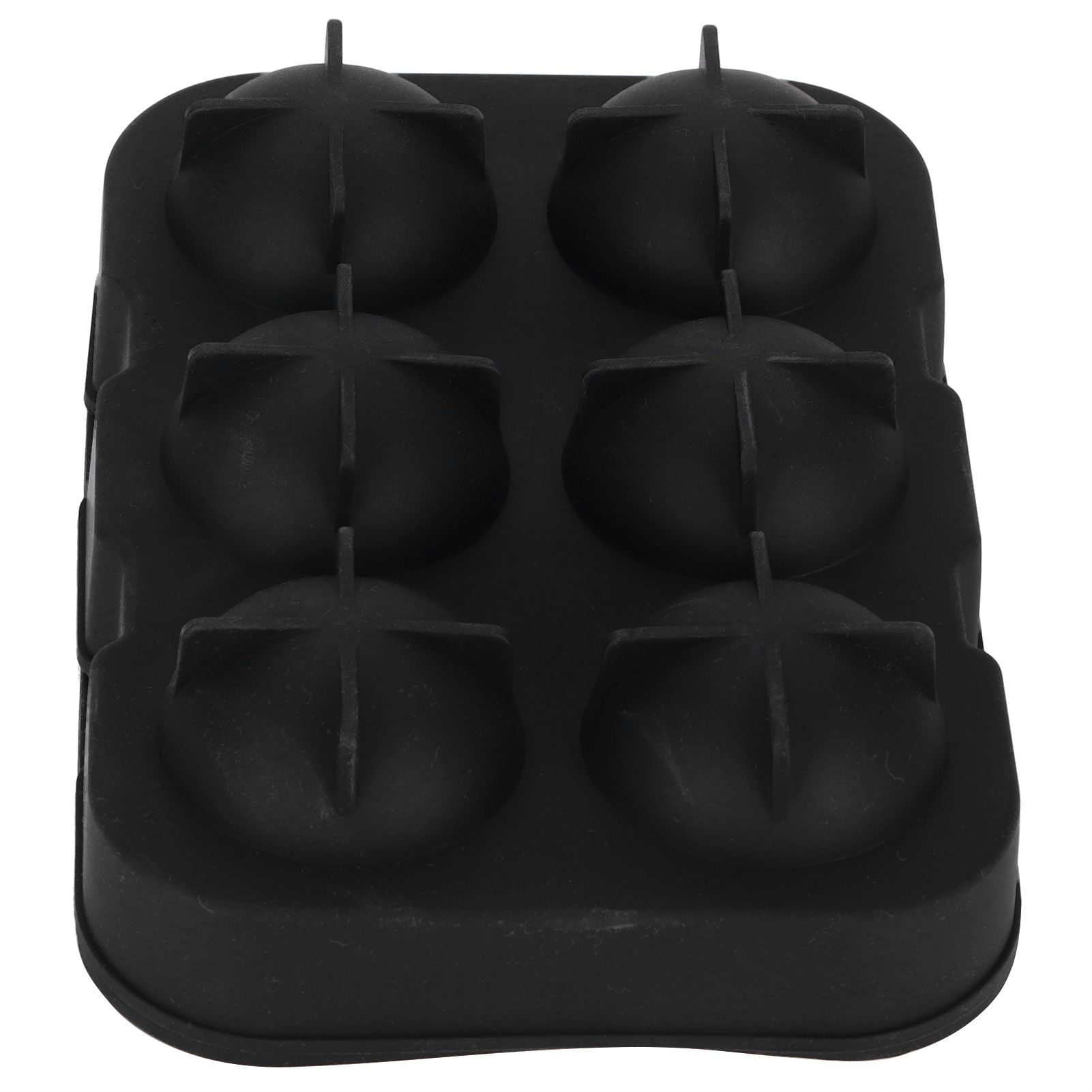 6-Grid Ice Ball Maker Black Reusable Ice Ball Mold for Beer Cocktail Wine Beverage view 4