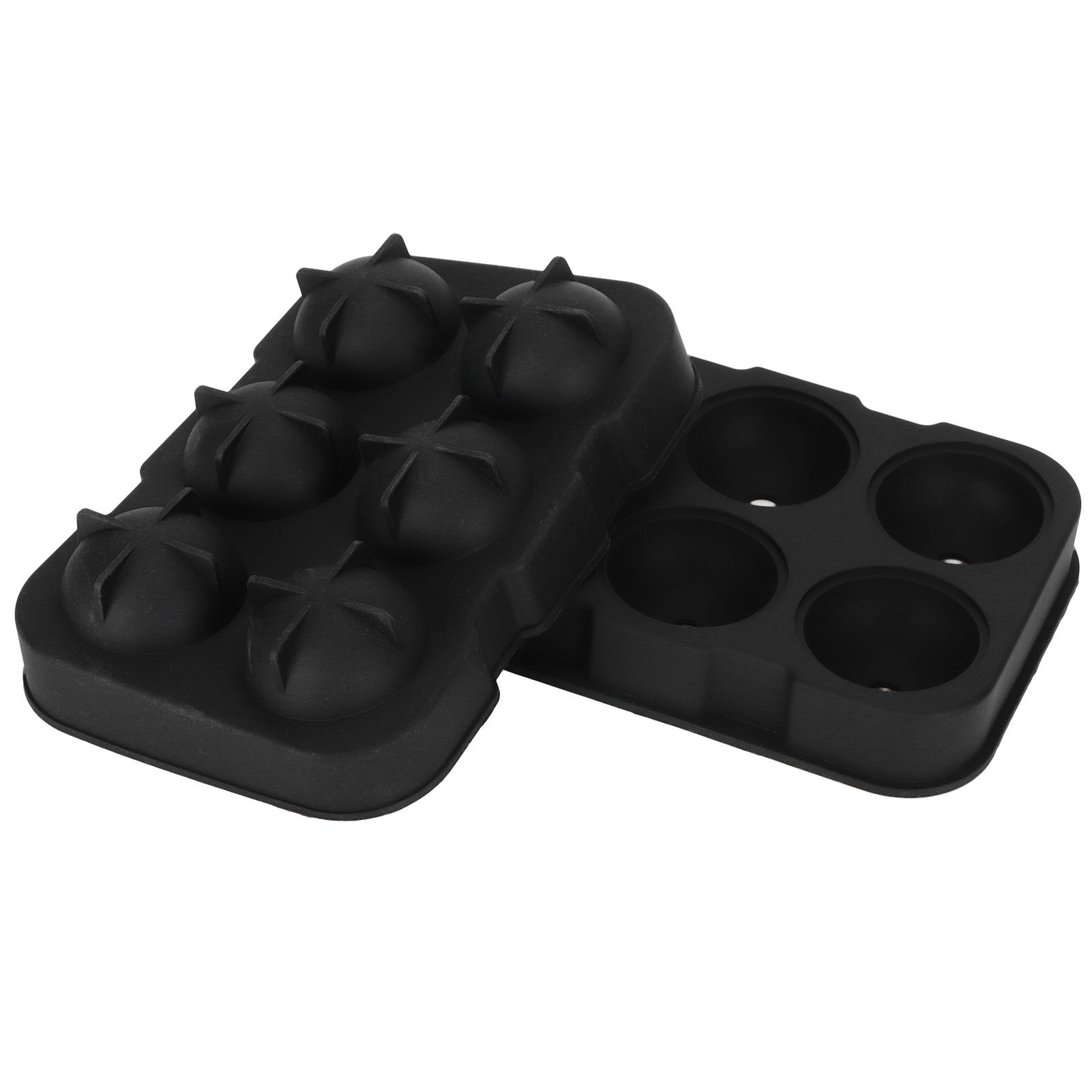 6-Grid Ice Ball Maker Black Reusable Ice Ball Mold for Beer Cocktail Wine Beverage view 5