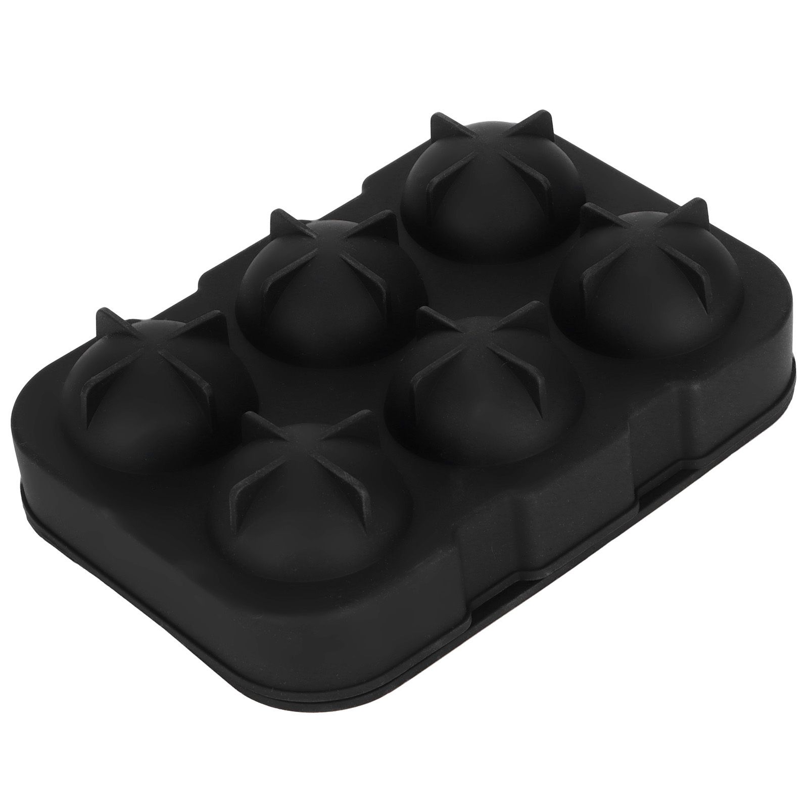 6-Grid Ice Ball Maker Black Reusable Ice Ball Mold for Beer Cocktail Wine Beverage view 8