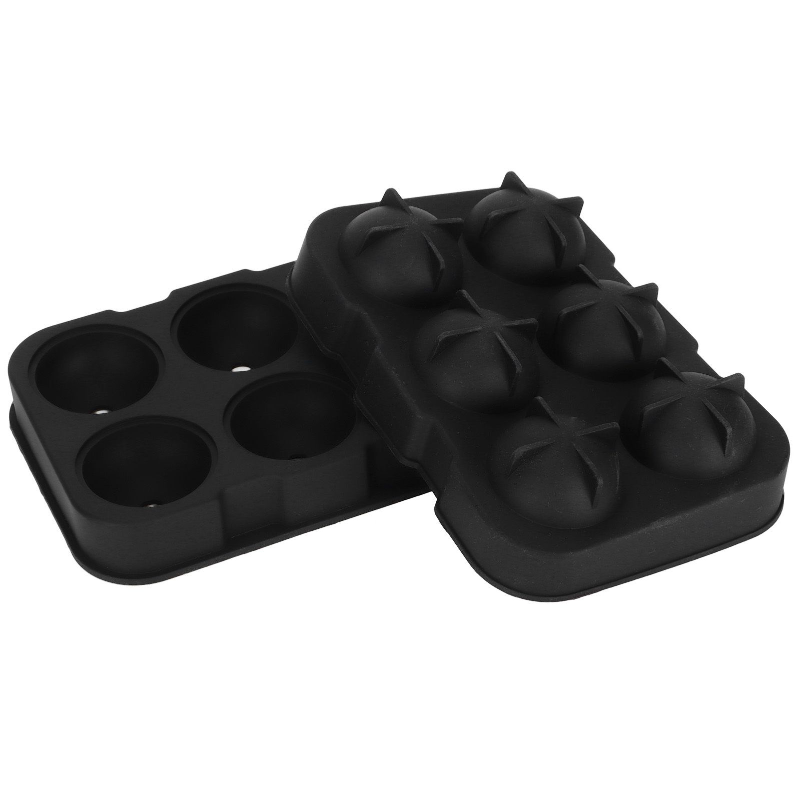 6-Grid Ice Ball Maker Black Reusable Ice Ball Mold for Beer Cocktail Wine Beverage view 10