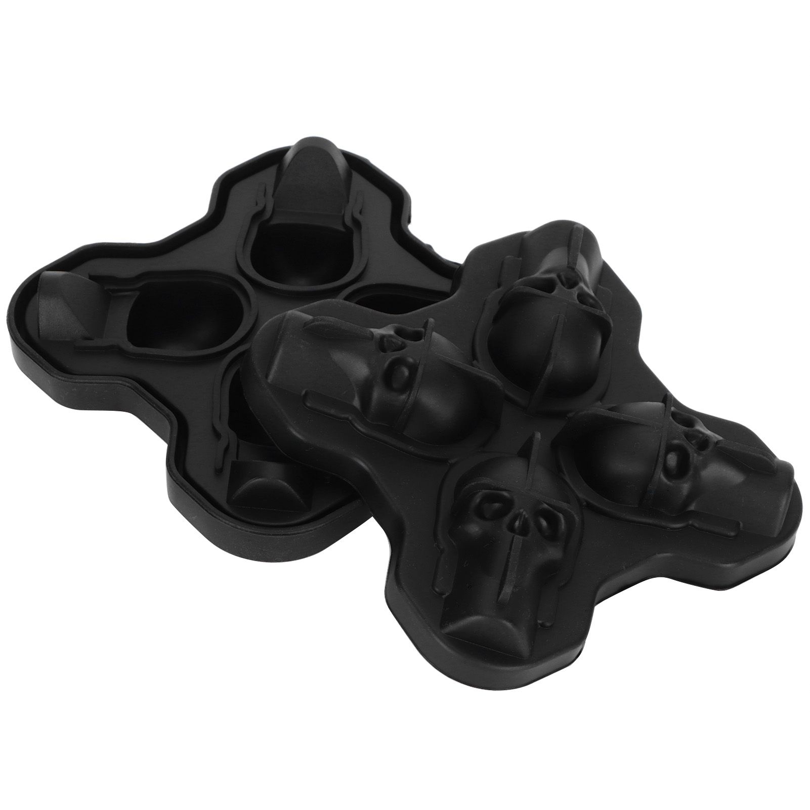 4-Grid Skull Shape Ice Tray Mold Food Grade Silicone Ice Cream Mold for view 4