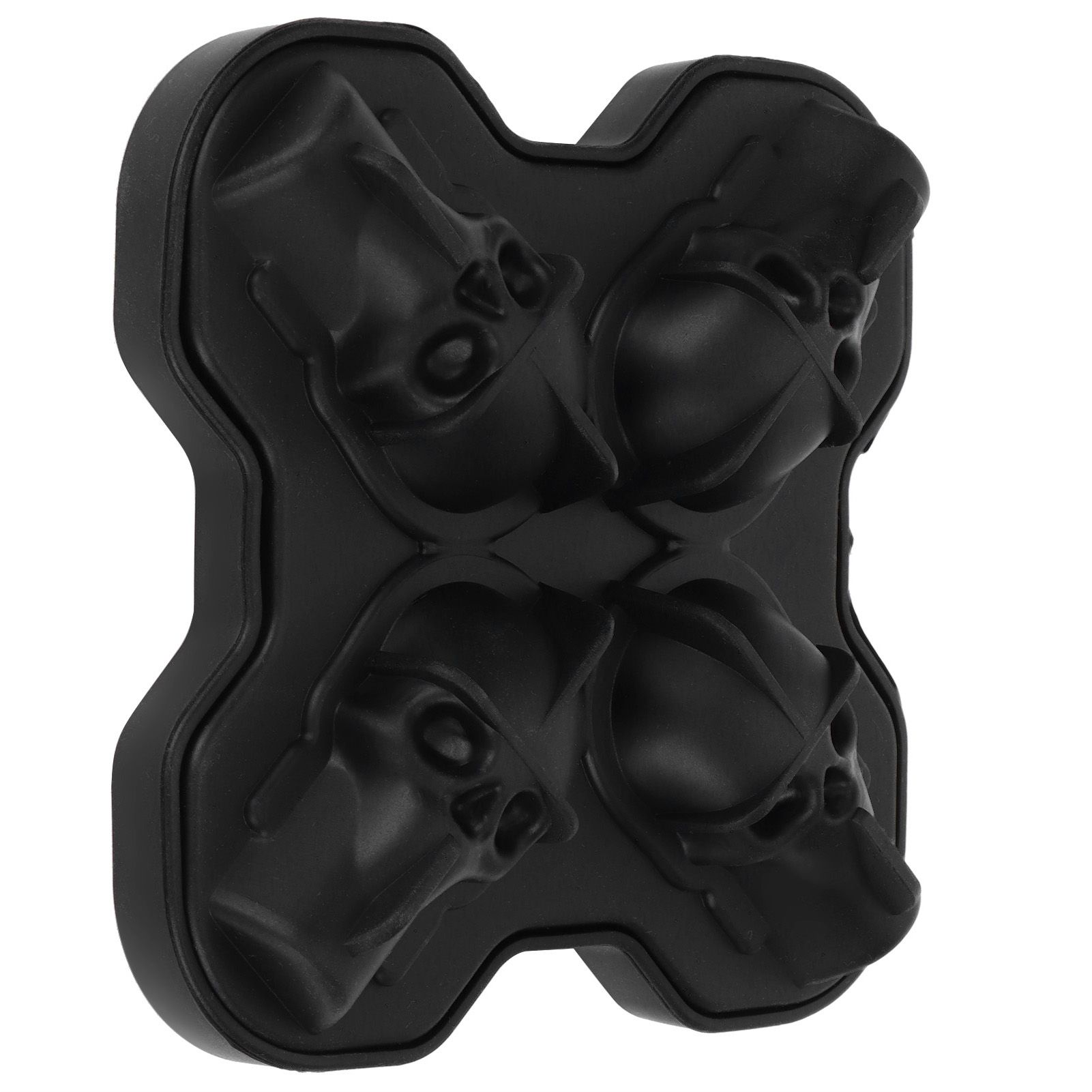 4-Grid Skull Shape Ice Tray Mold Food Grade Silicone Ice Cream Mold for view 7