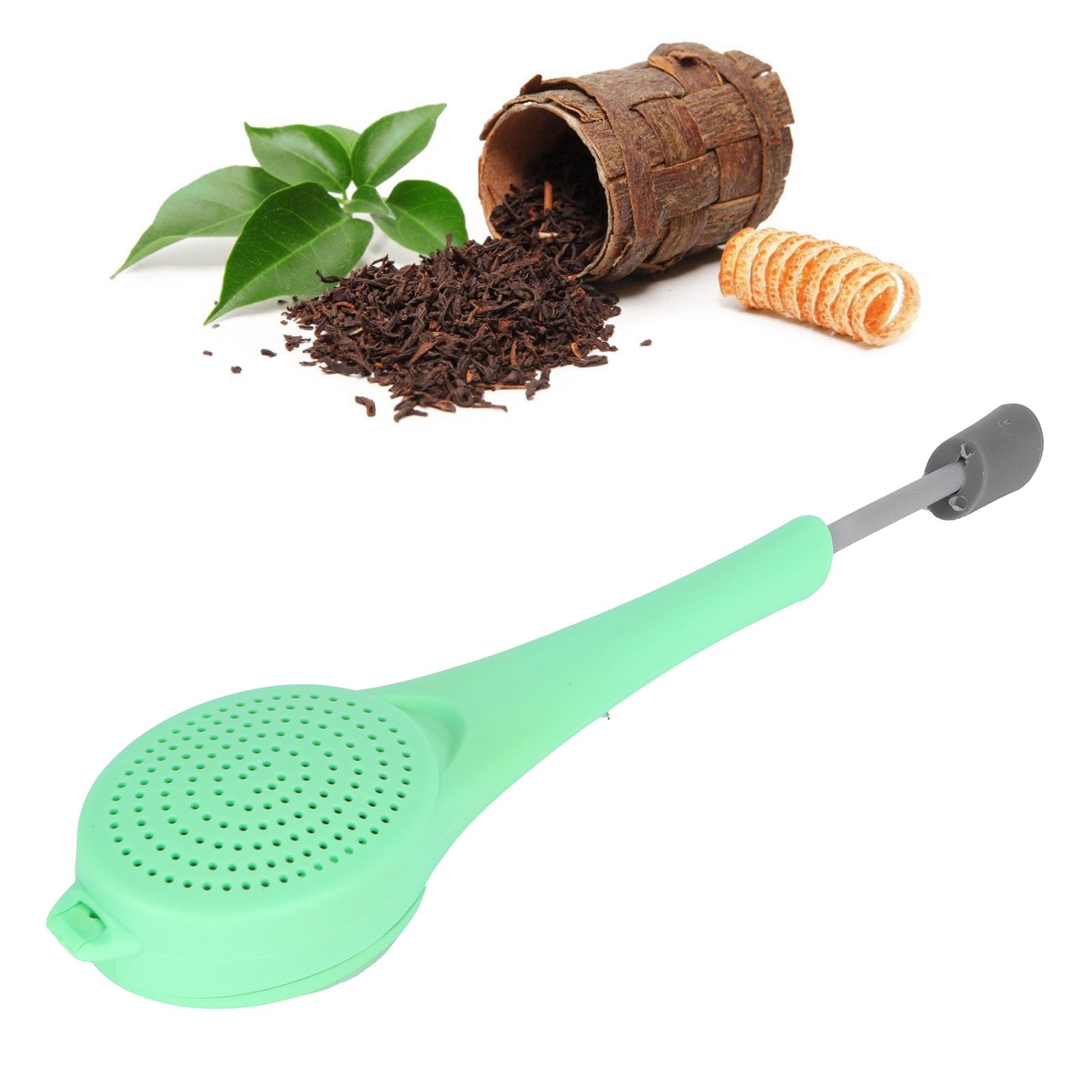 Silicone Tea Strainer Filter Loose Leaf Tea Infuser Filtering Tool Kitchen view 11