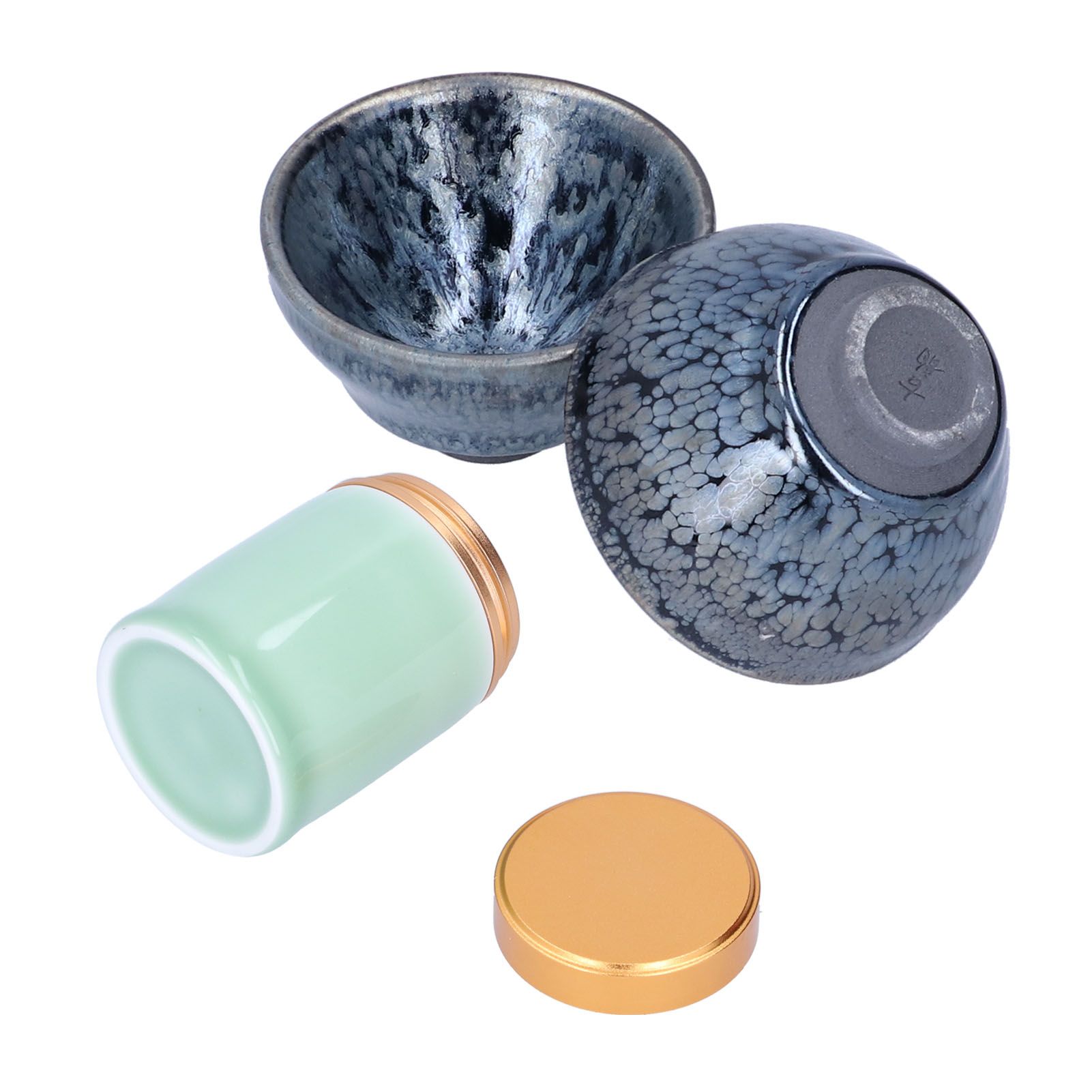 Kung Fu Tea Set Ceramic Tea Canister and Tea Cup for Gift Teaware Home Decoration view 2