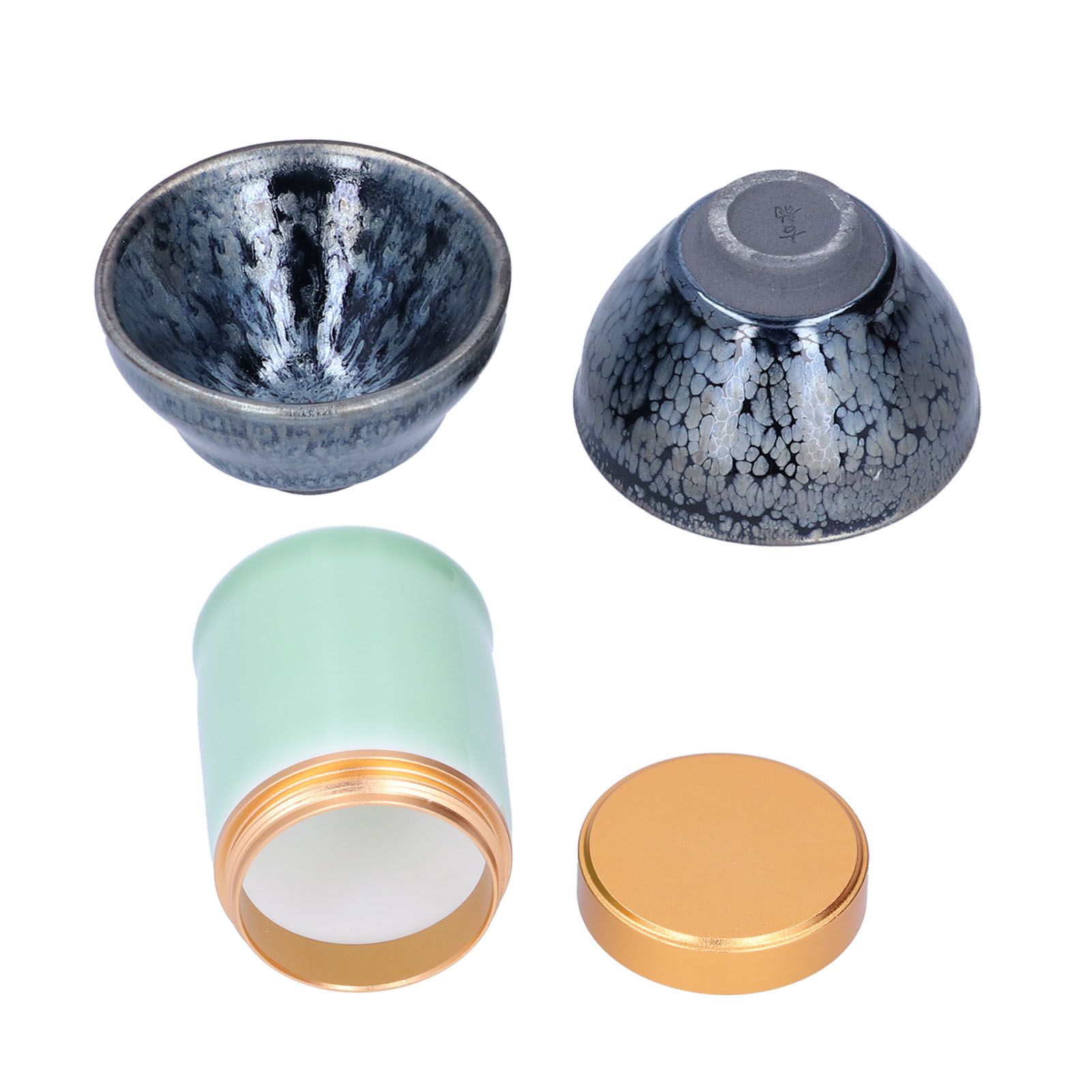 Kung Fu Tea Set Ceramic Tea Canister and Tea Cup for Gift Teaware Home Decoration view 3