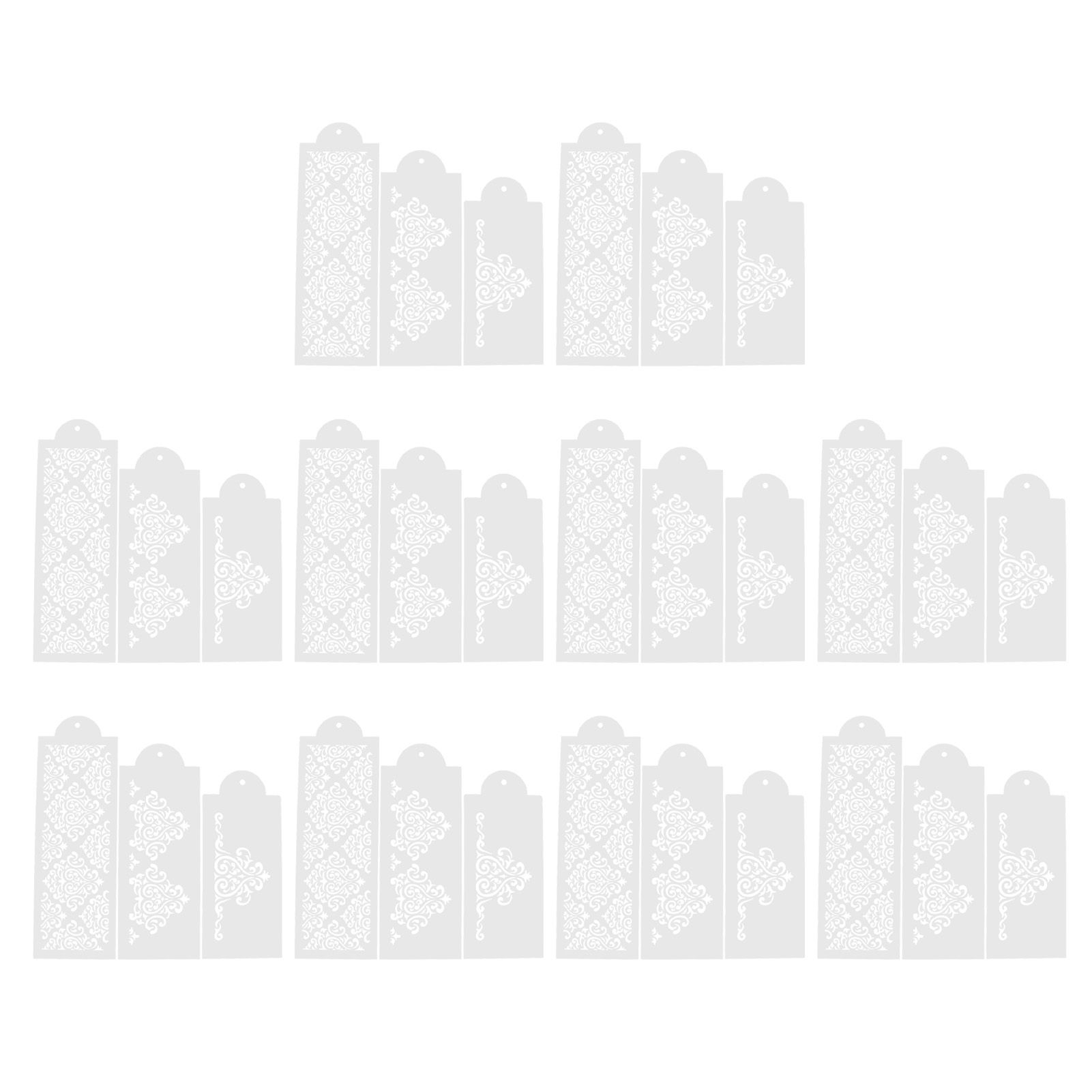 10 Set Cake Spray Mold Cake Border Embossing Mold Fondant Dessert Baking Stencils — image 1