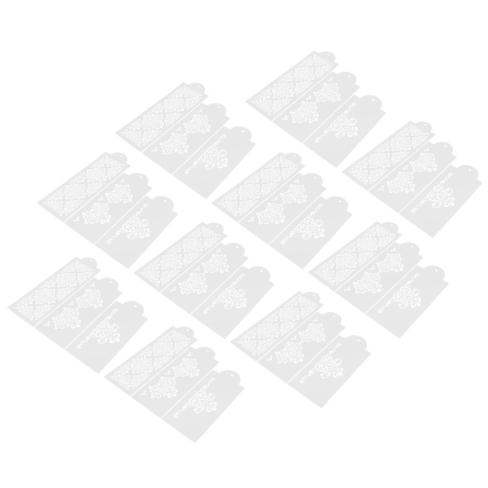 10 Set Cake Spray Mold Cake Border Embossing Mold Fondant Dessert Baking Stencils view 7