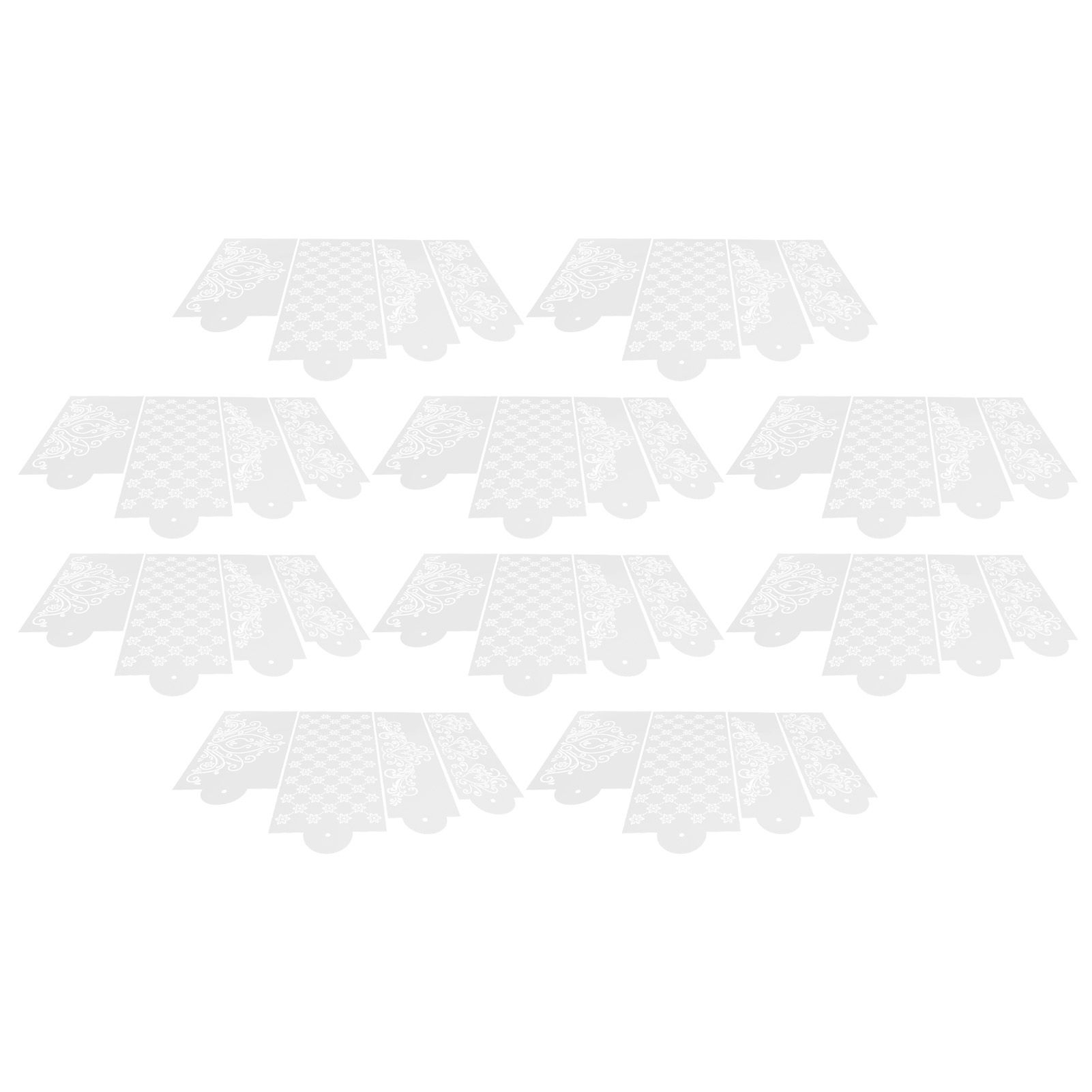 10 Set Cake Spray Mold Cake Embossing Mold Baking Stencils for Home Kitchen Tool view 2