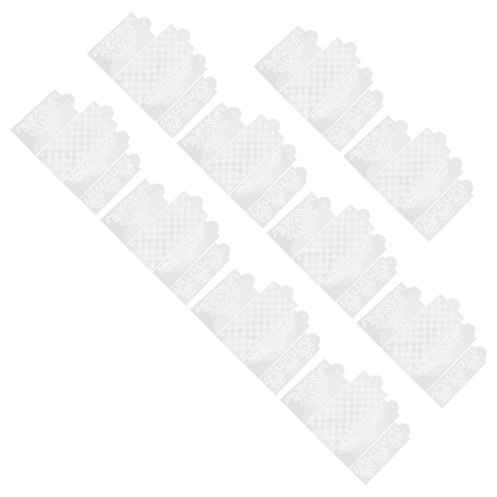 10 Set Cake Spray Mold Cake Embossing Mold Baking Stencils for Home Kitchen Tool view 3