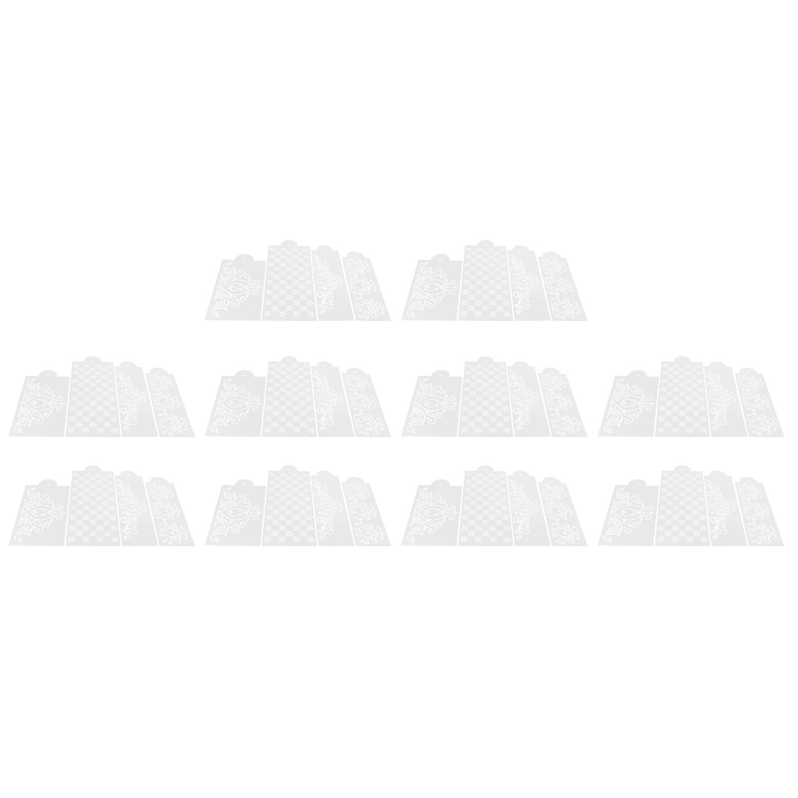 10 Set Cake Spray Mold Cake Embossing Mold Baking Stencils for Home Kitchen Tool view 4