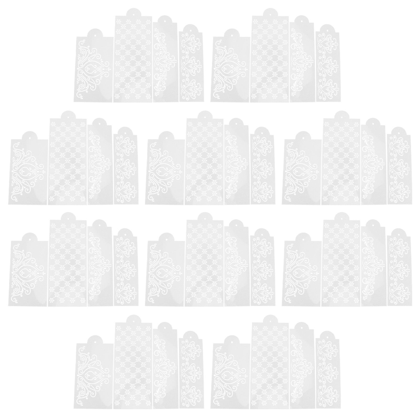 10 Set Cake Spray Mold Cake Embossing Mold Baking Stencils for Home Kitchen Tool view 6