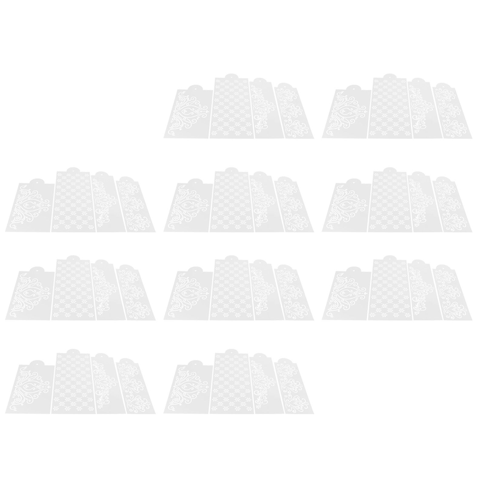10 Set Cake Spray Mold Cake Embossing Mold Baking Stencils for Home Kitchen Tool view 10