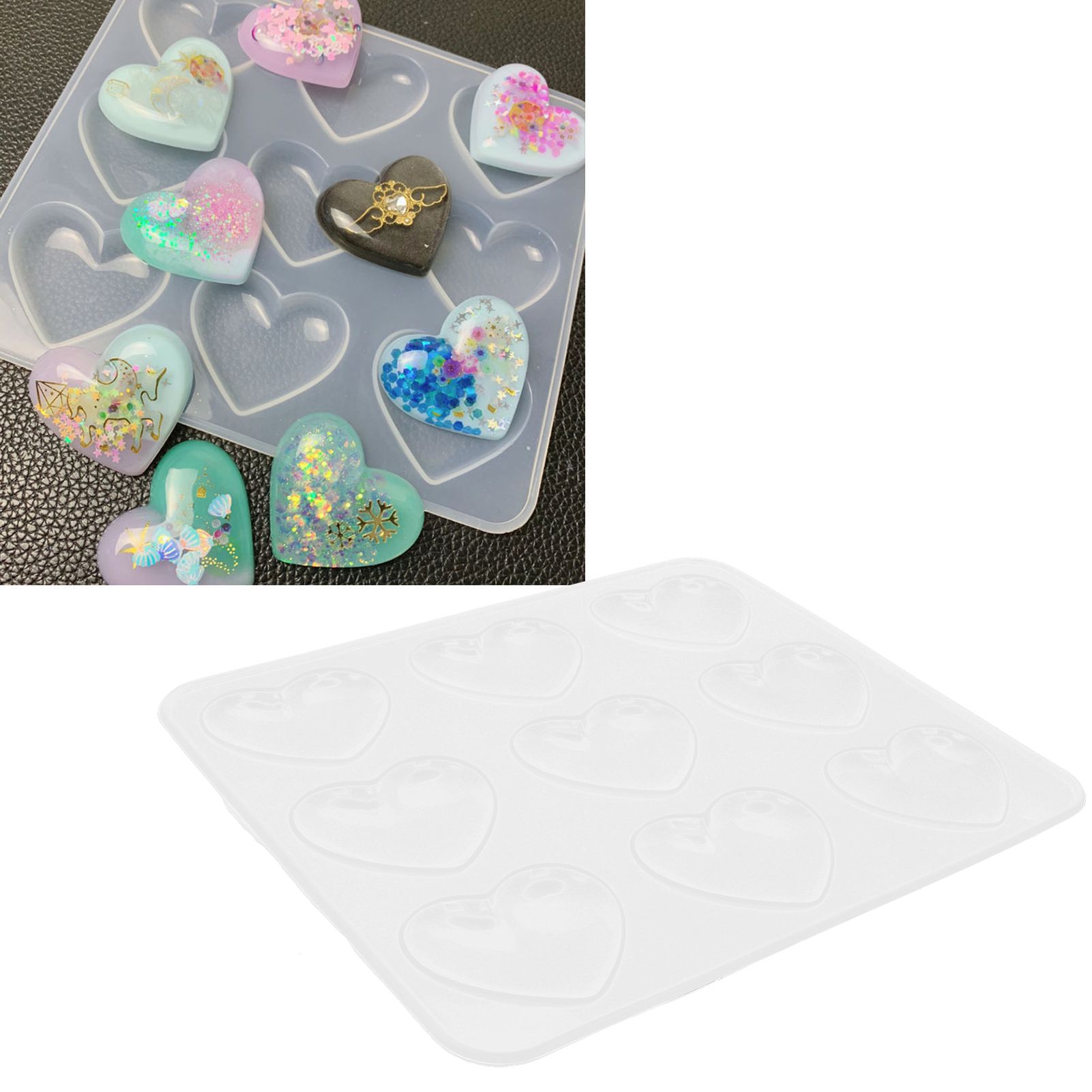 3Pcs Heart-Shaped Mold DIY Baking Mold 9-Hole Cake Making Mold Tool for Home Use view 11